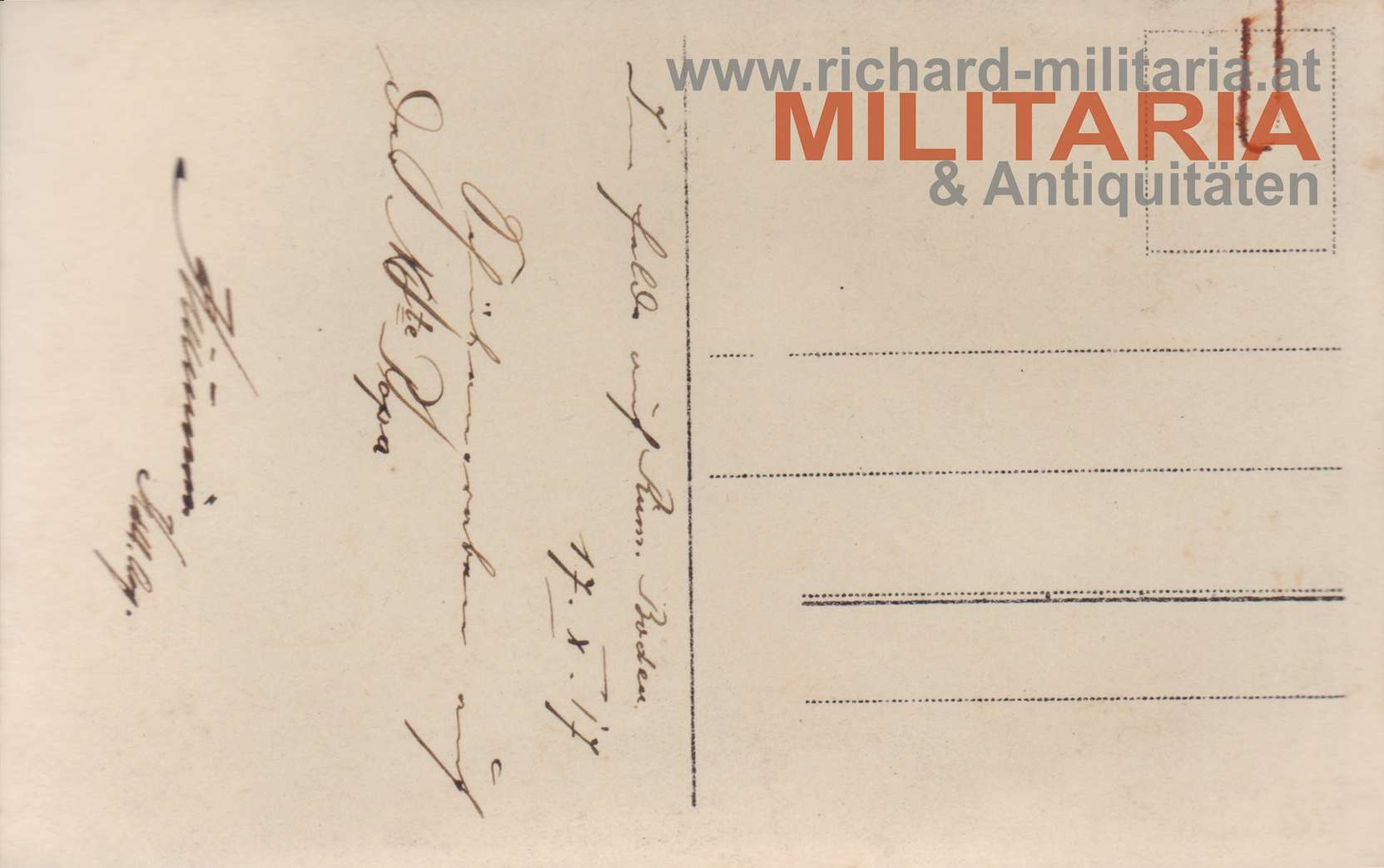 Mte. Ropa - Stellung im Wald 17. X. 1917