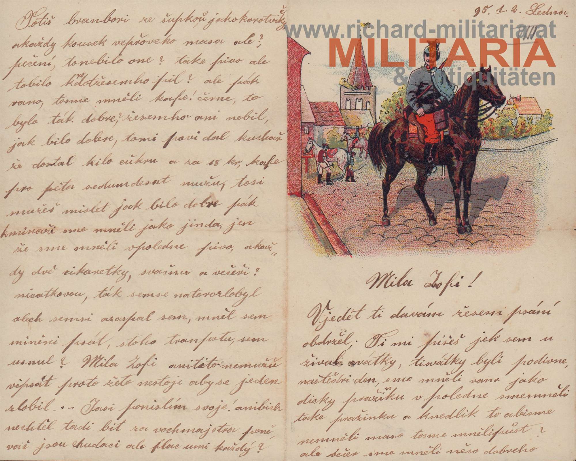 k.u.k. Feldpostbrief "ULAN" 1895