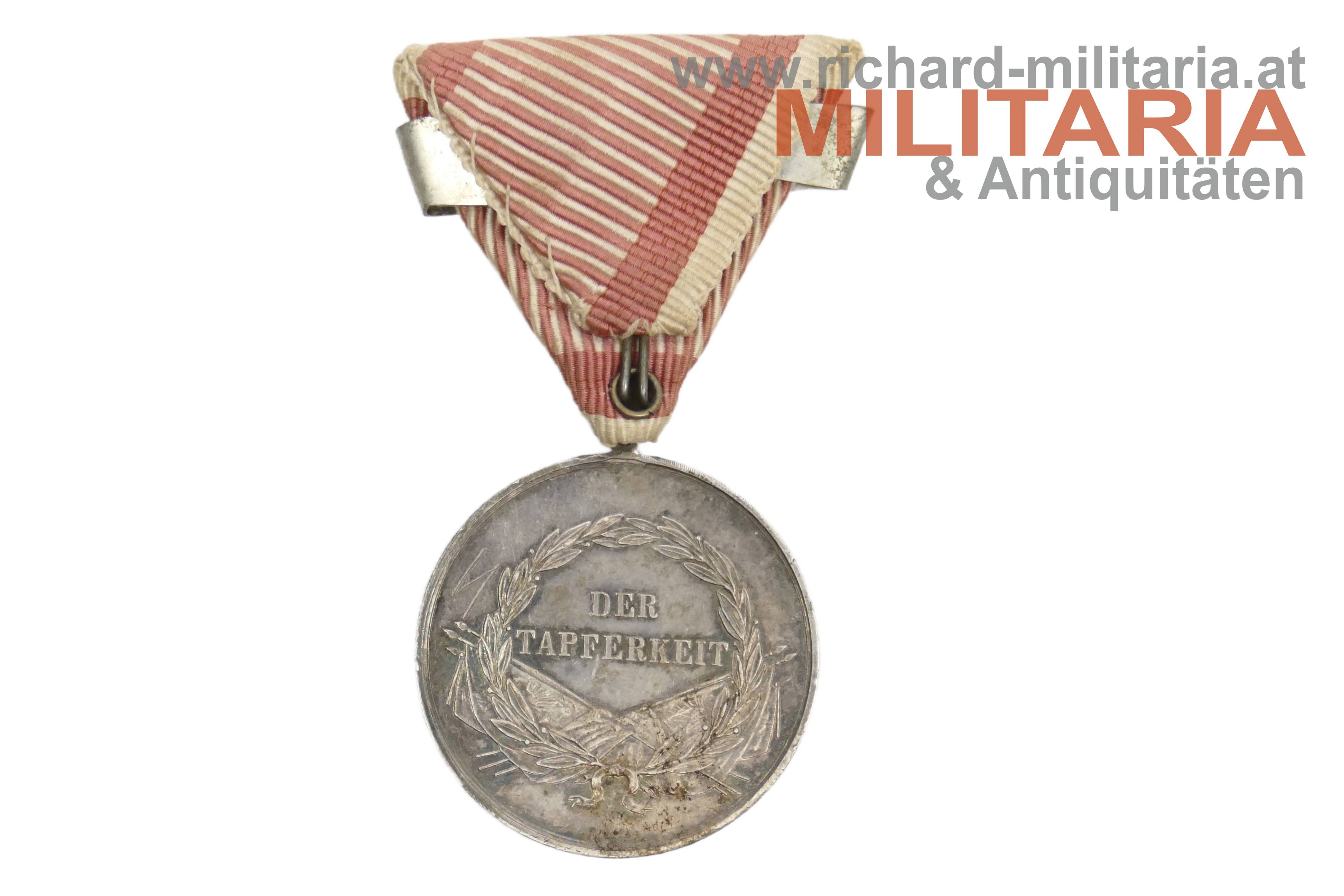 k.u.k. Silberne Tapferkeitsmedaille 1. Klasse FJ1 mit Wiederholungsspange