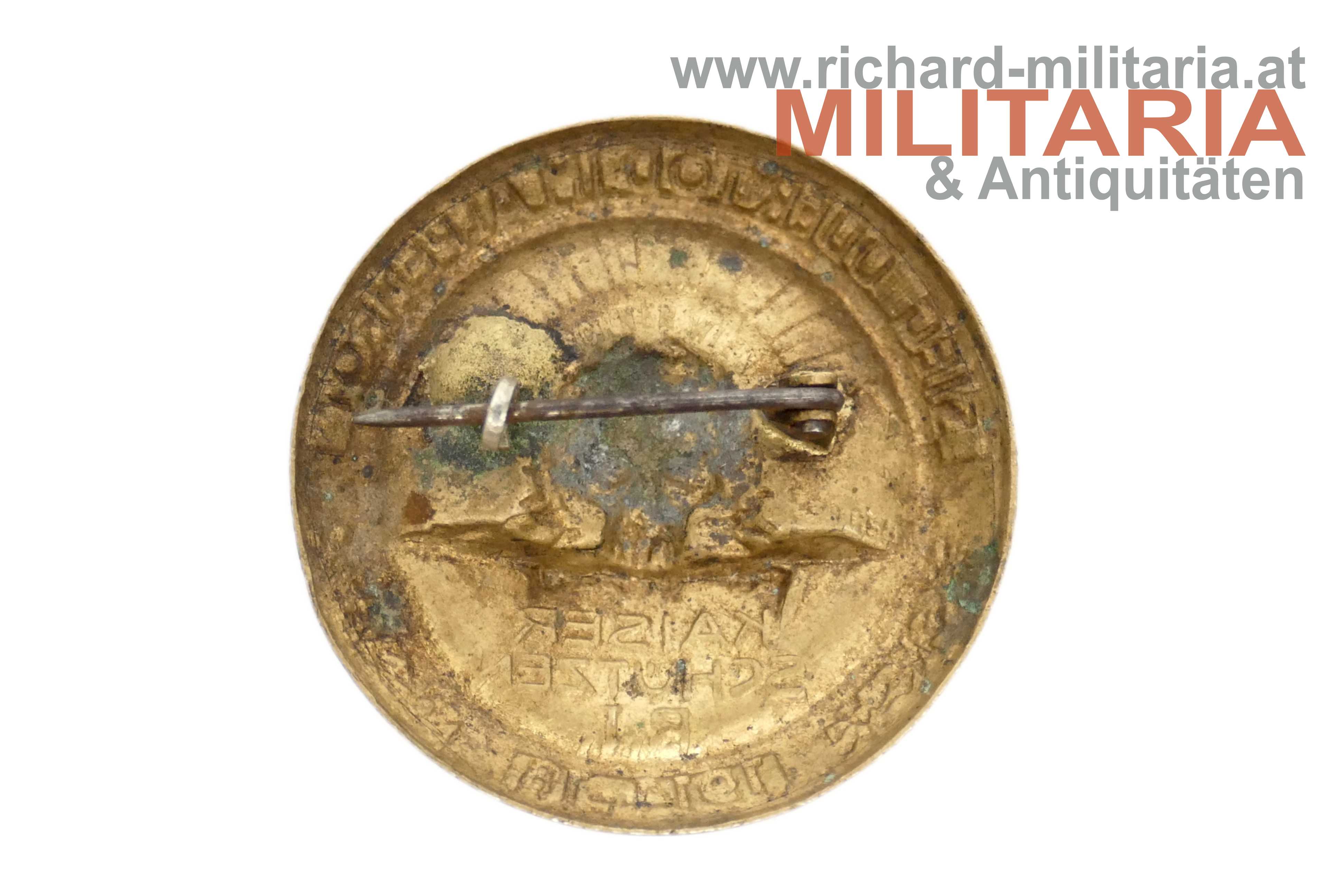 k.u.k. Kappenabzeichen Kaiserschützen Regt I "Sieg oder Tod im Alpenrot" 1914-1918