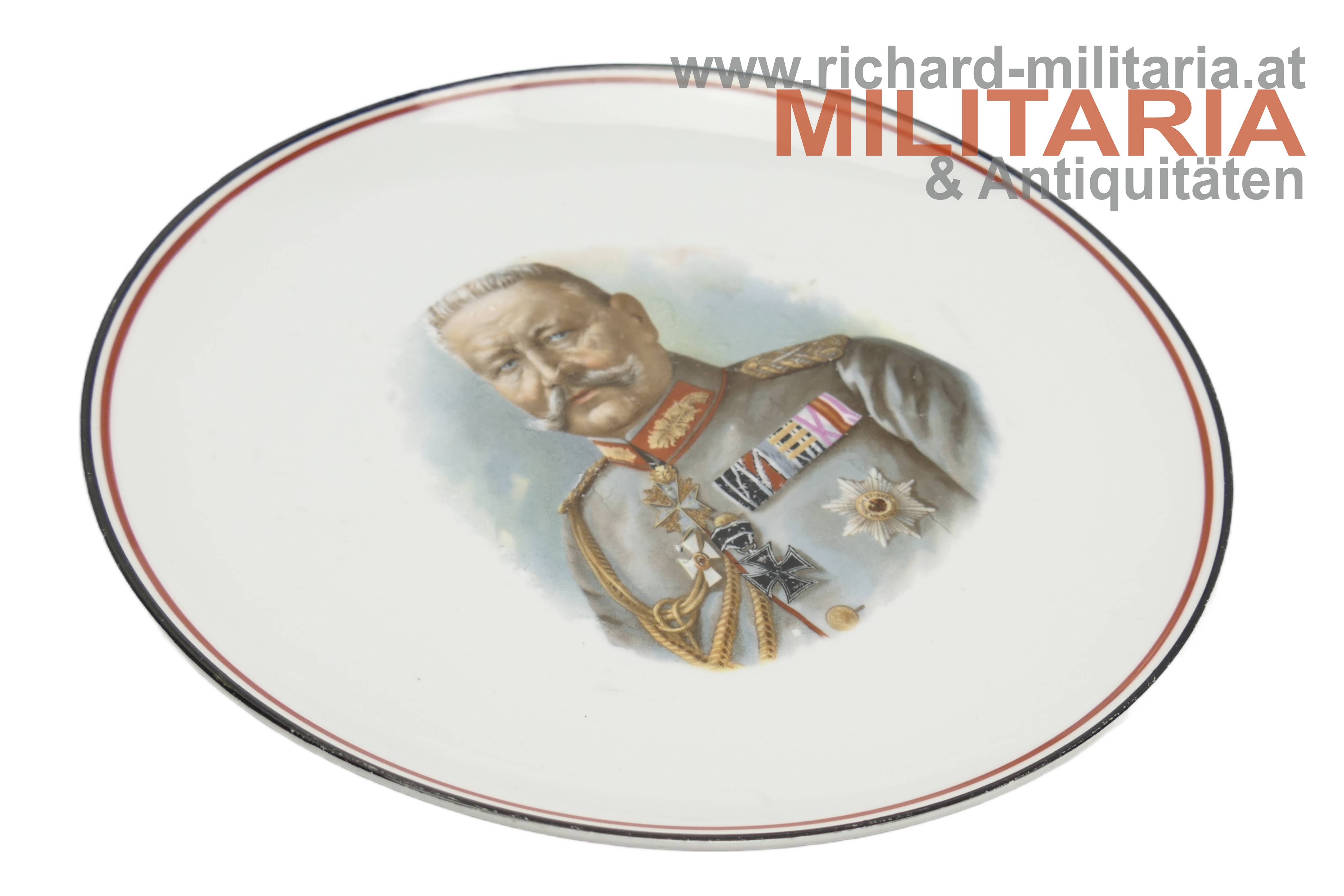 Deutsches Kaiserreich - patriotischer Wandteller Paul von Hindenburg