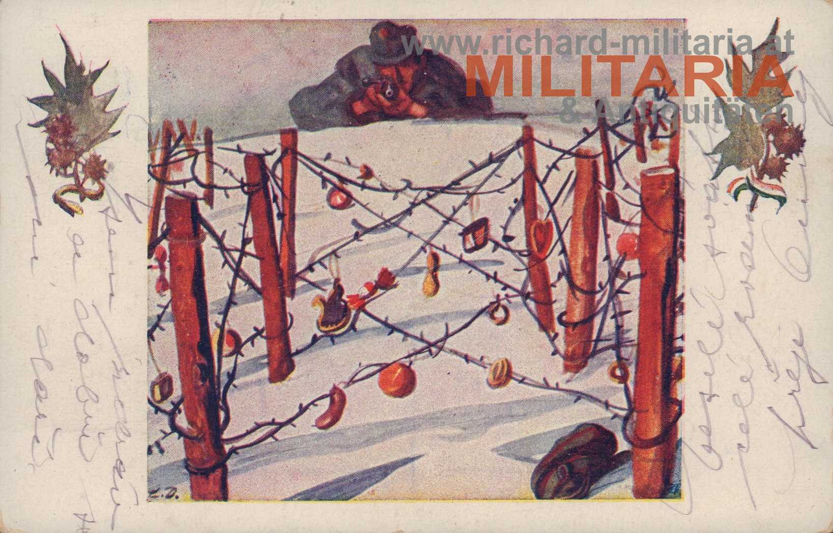 k.u.k. Weihnachtskarte der 1.Armee im Feld 1915 - k.k. GENDARMERIEKORDON