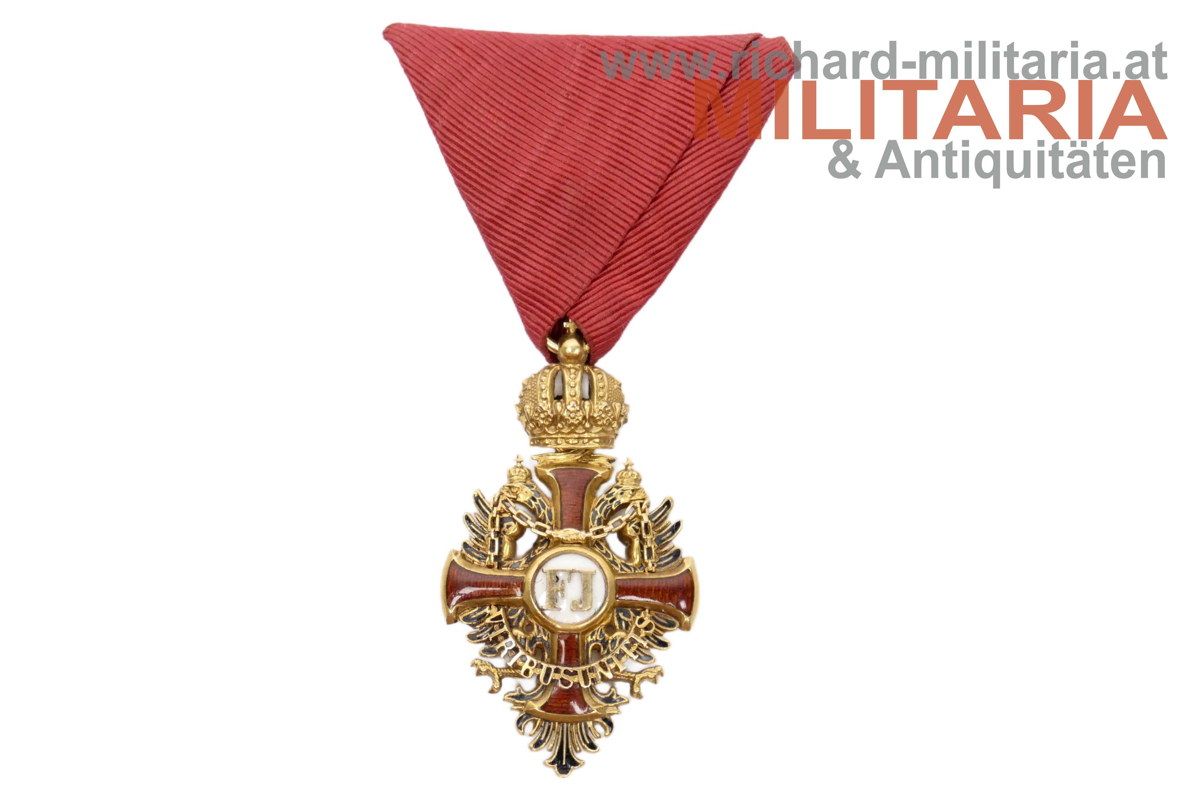 k.u.k. Franz Joseph-Orden Ritterkreuz - GOLD - RESCH - vor 1872