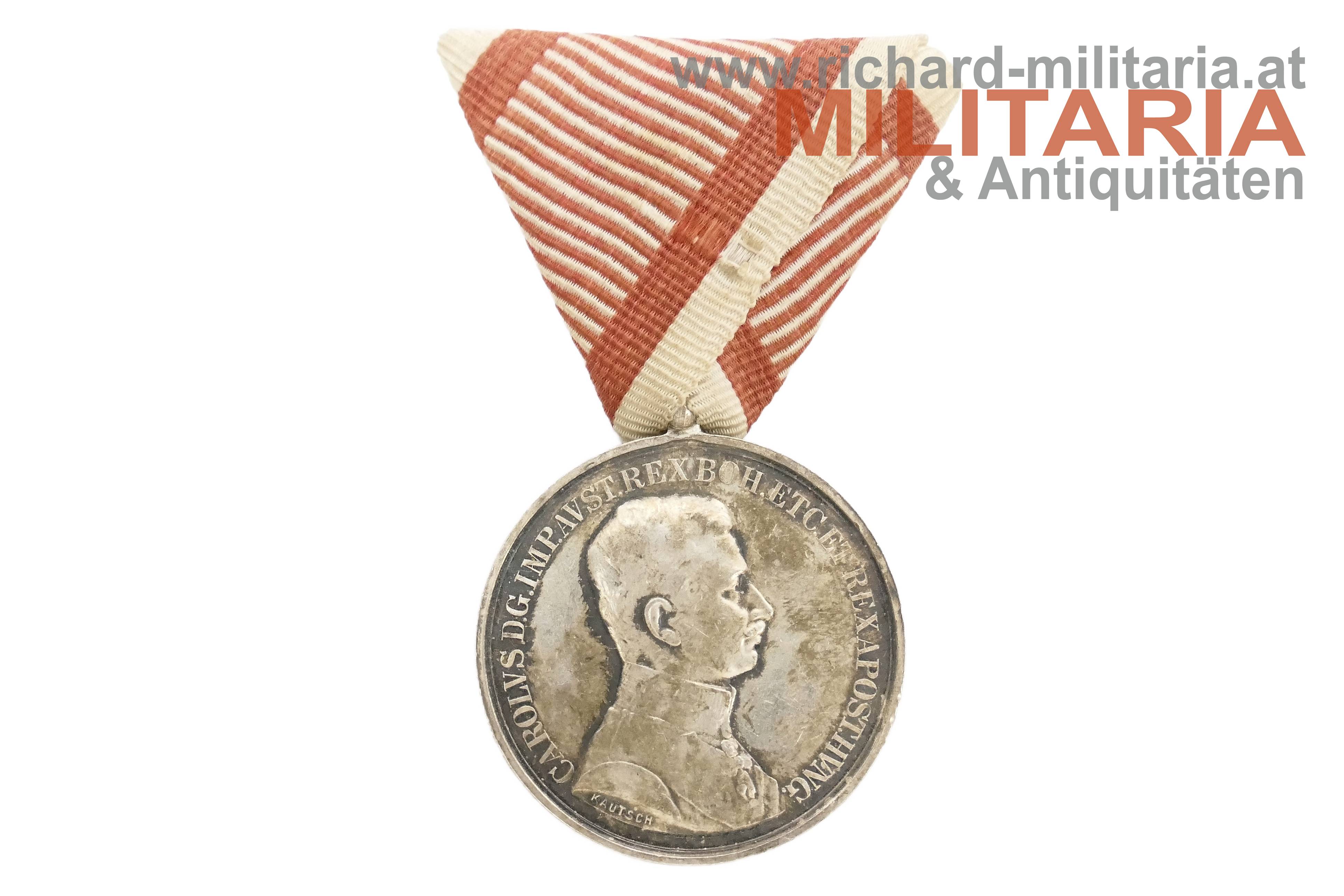 k.u.k. Silberne Tapferkeitsmedaille 1. Klasse Kaiser Karl 
