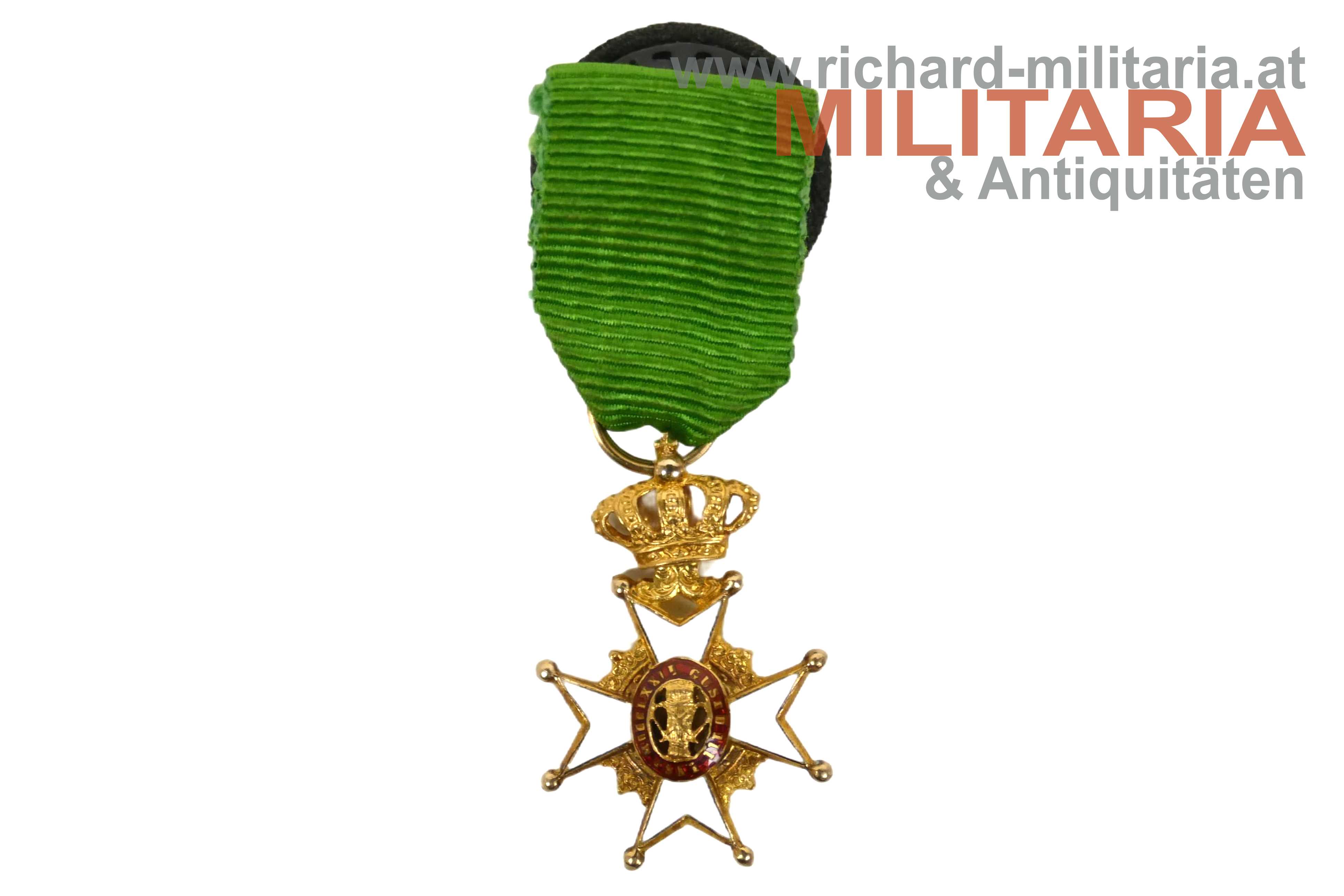 Schweden - Wasa-Orden Ritterkreuz - Miniatur - GOLD
