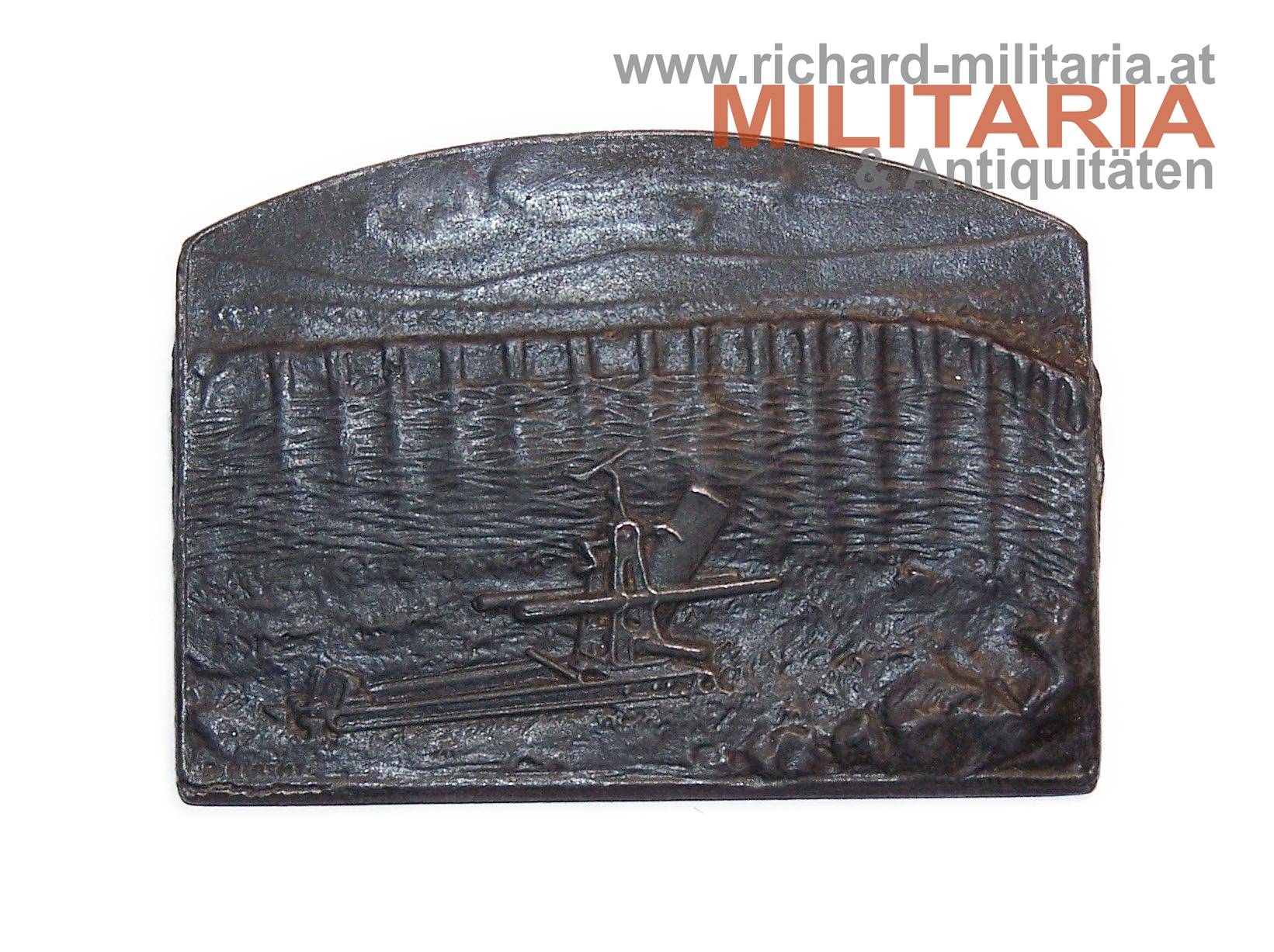 k.u.k Kappenabzeichen - Minenwerfer in Stellung