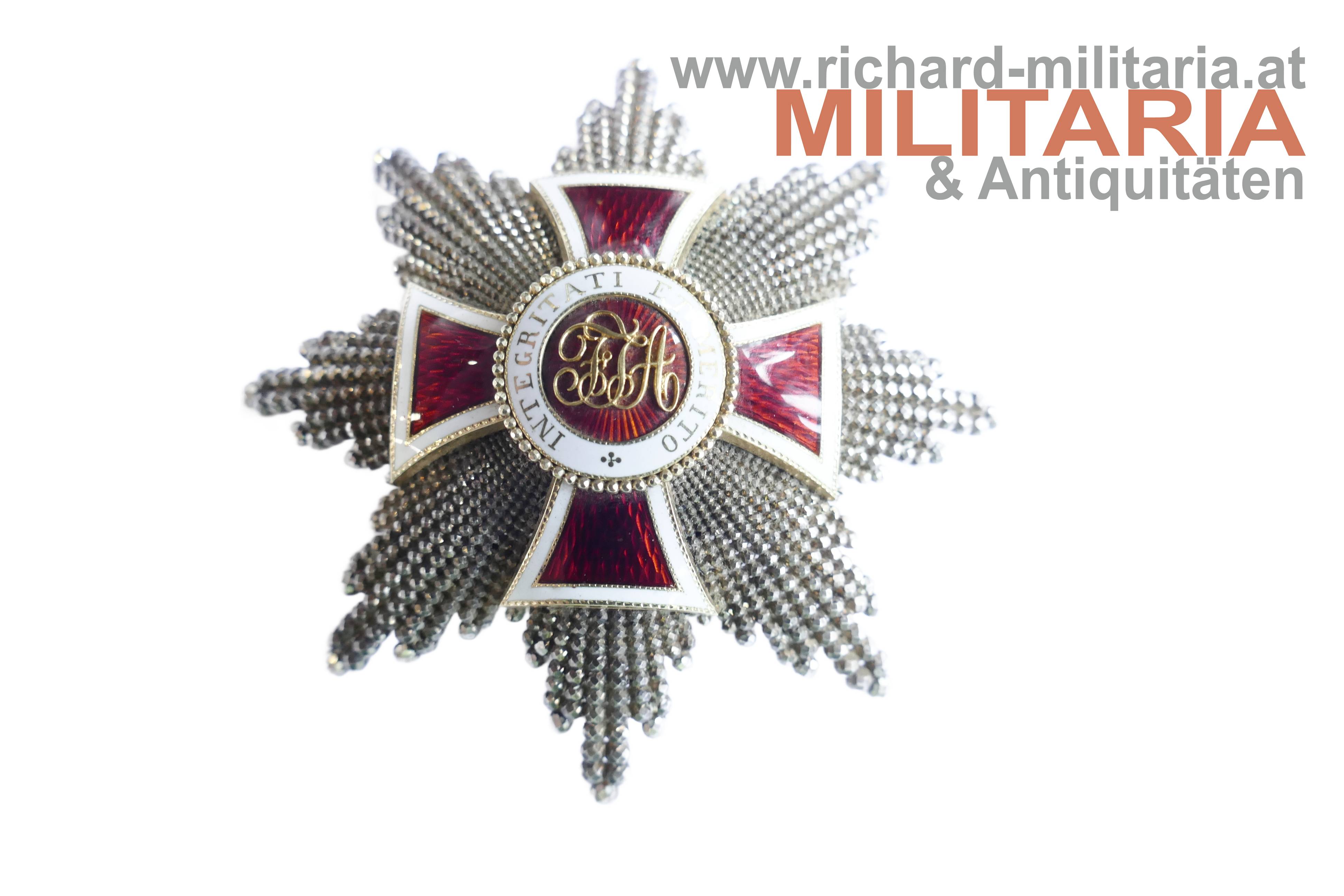 kaiserlicher Leopold-Orden - Bruststern zum Großkreuz