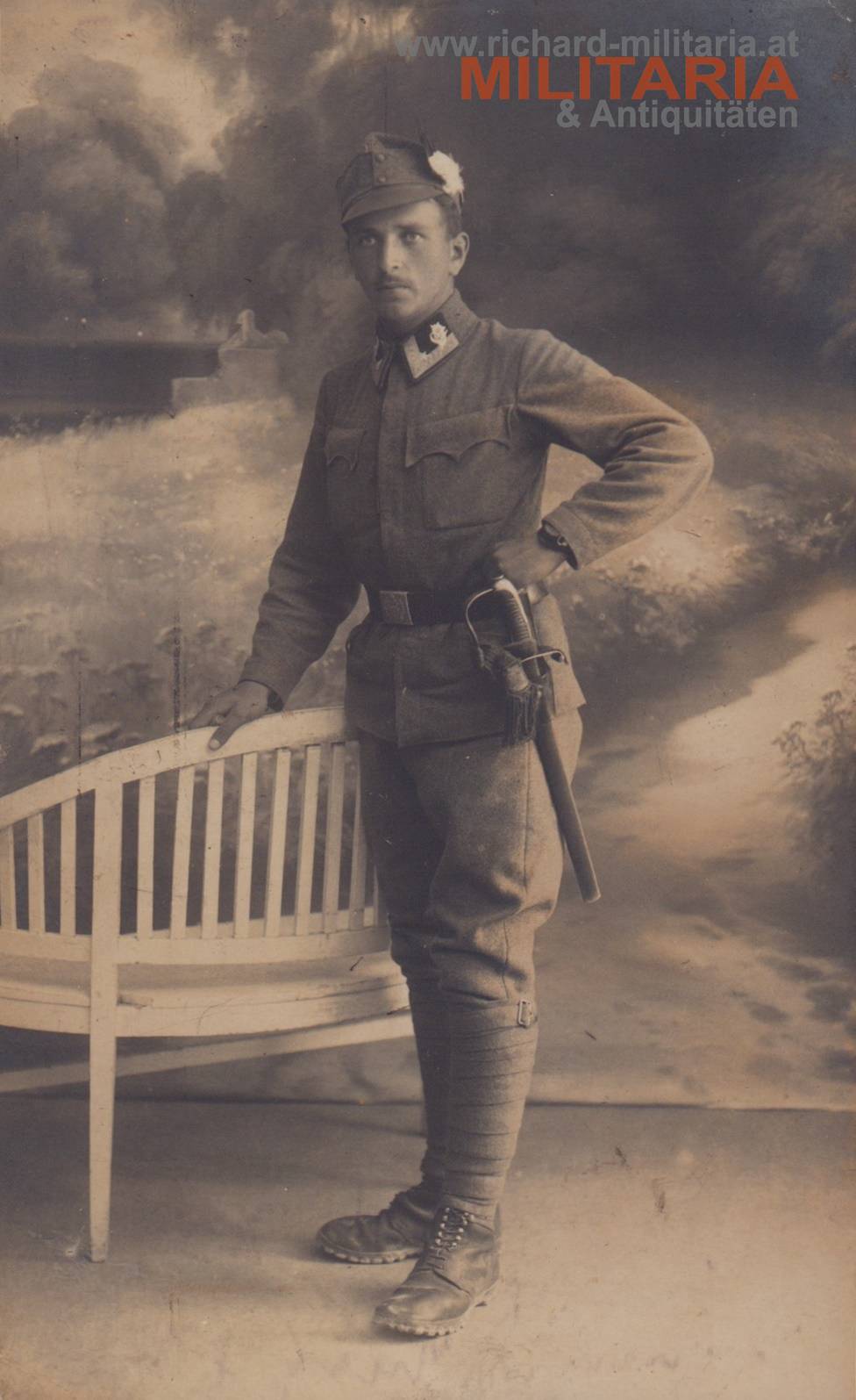 k.k. Foto - Landwehr-Gebirgstruppen Fähnrich - Landwehr Infanterie Reg. Nr. 27