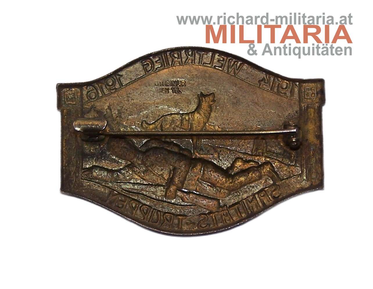 k.u.k. Kappenabzeichen Sanitäts-Truppe 1914 - 1916 (Eisen vergoldet)