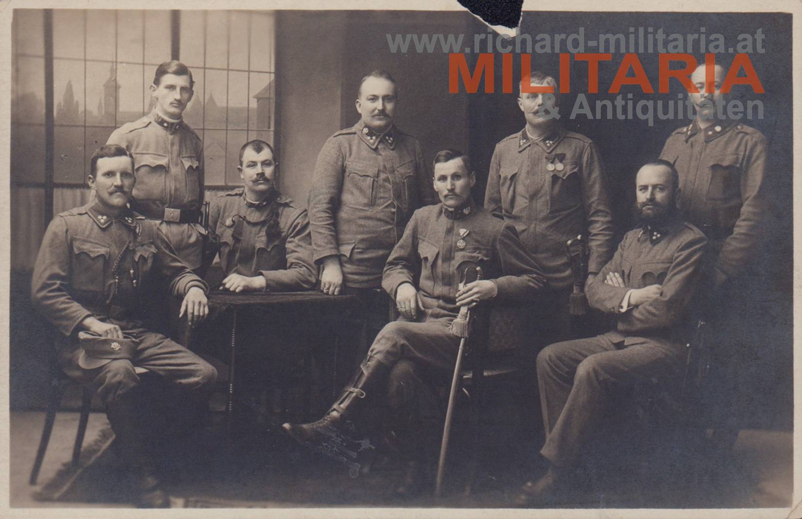 k.k. Foto - Offiziere und Mannschaften - teilweise Standschützen