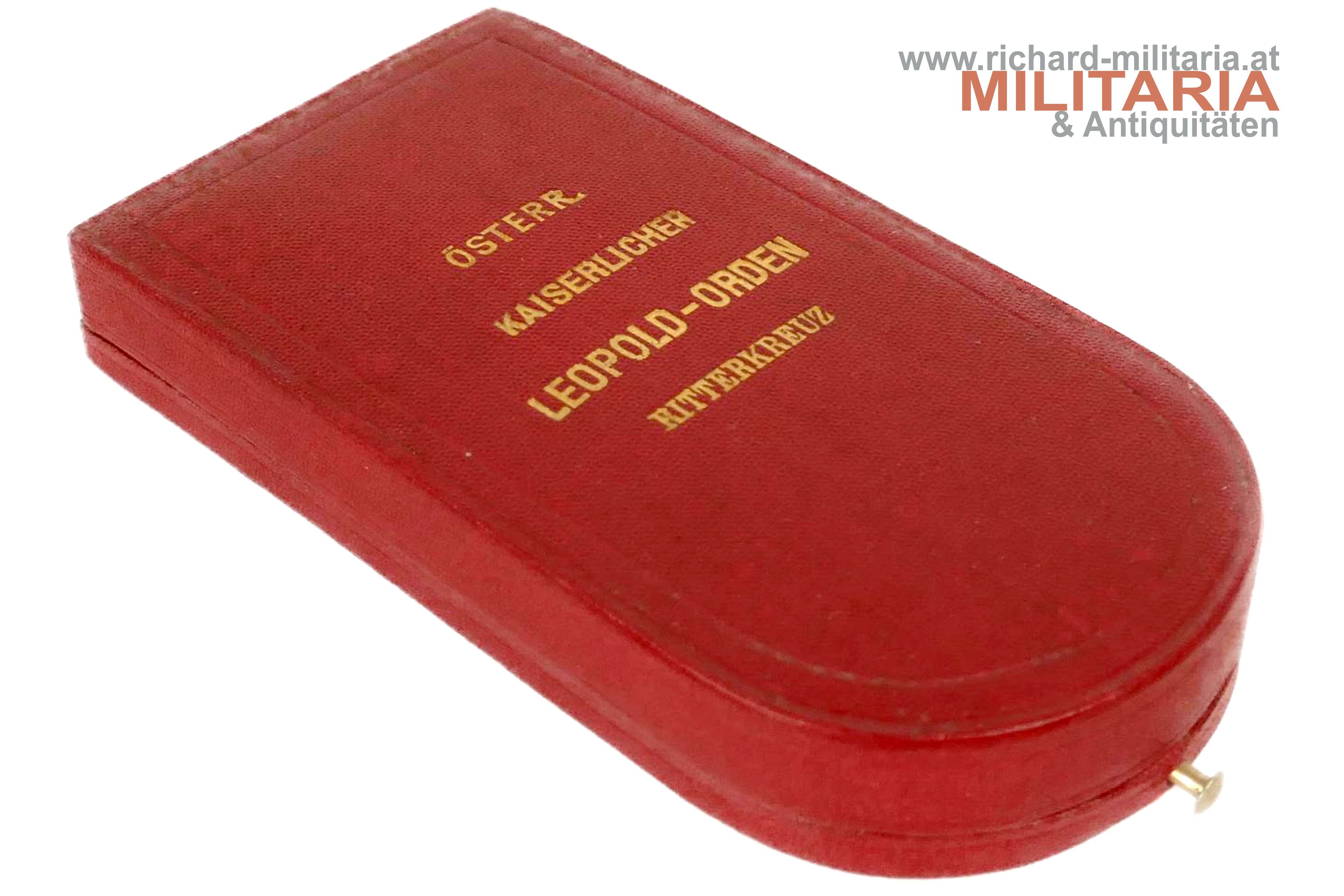 österr. kaiserl. Leopold Orden - Ritterkreuz - ETUI