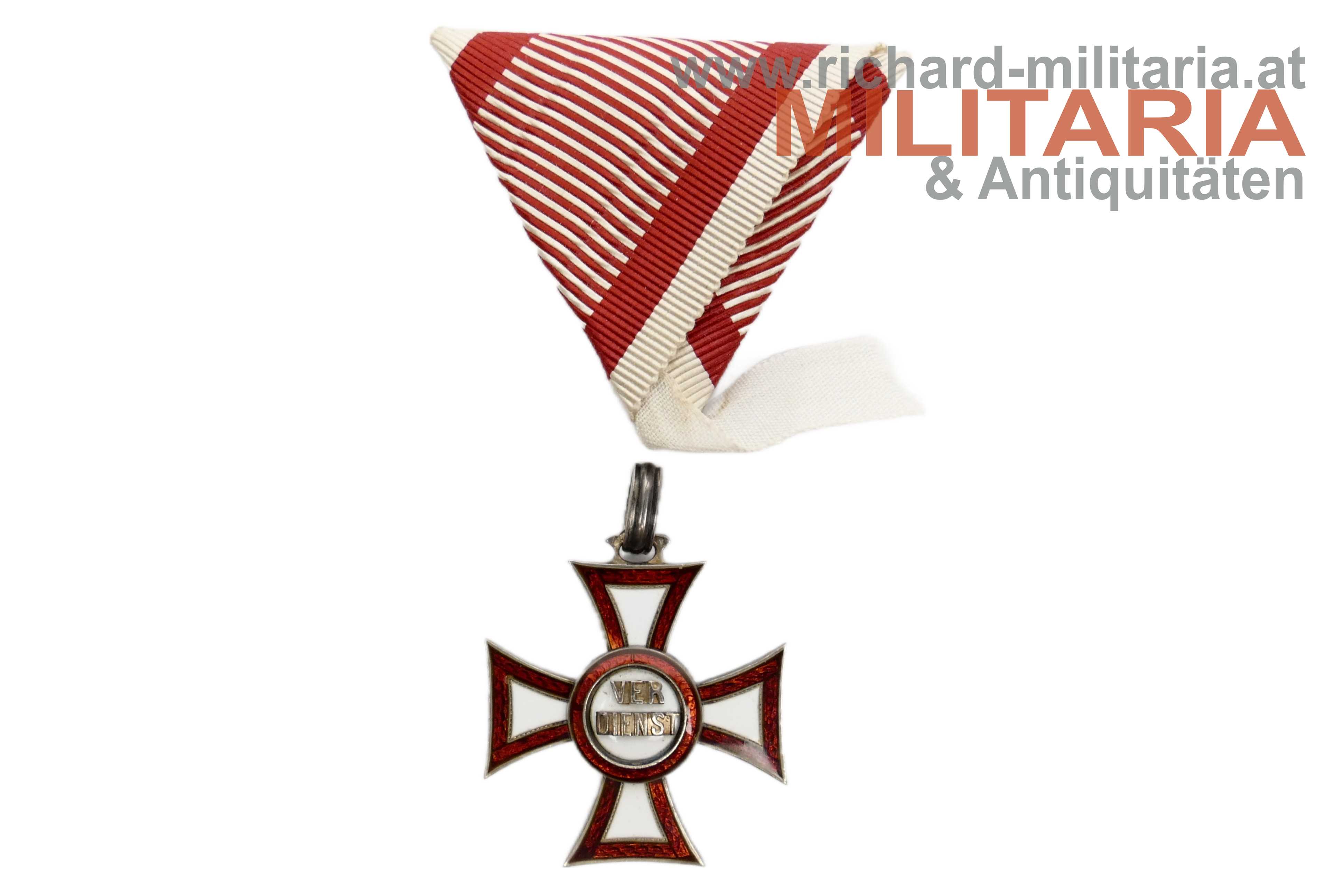 k.u.k. Militärverdienstkreuz 3. Klasse Frieden im Luxusetui - Rothe