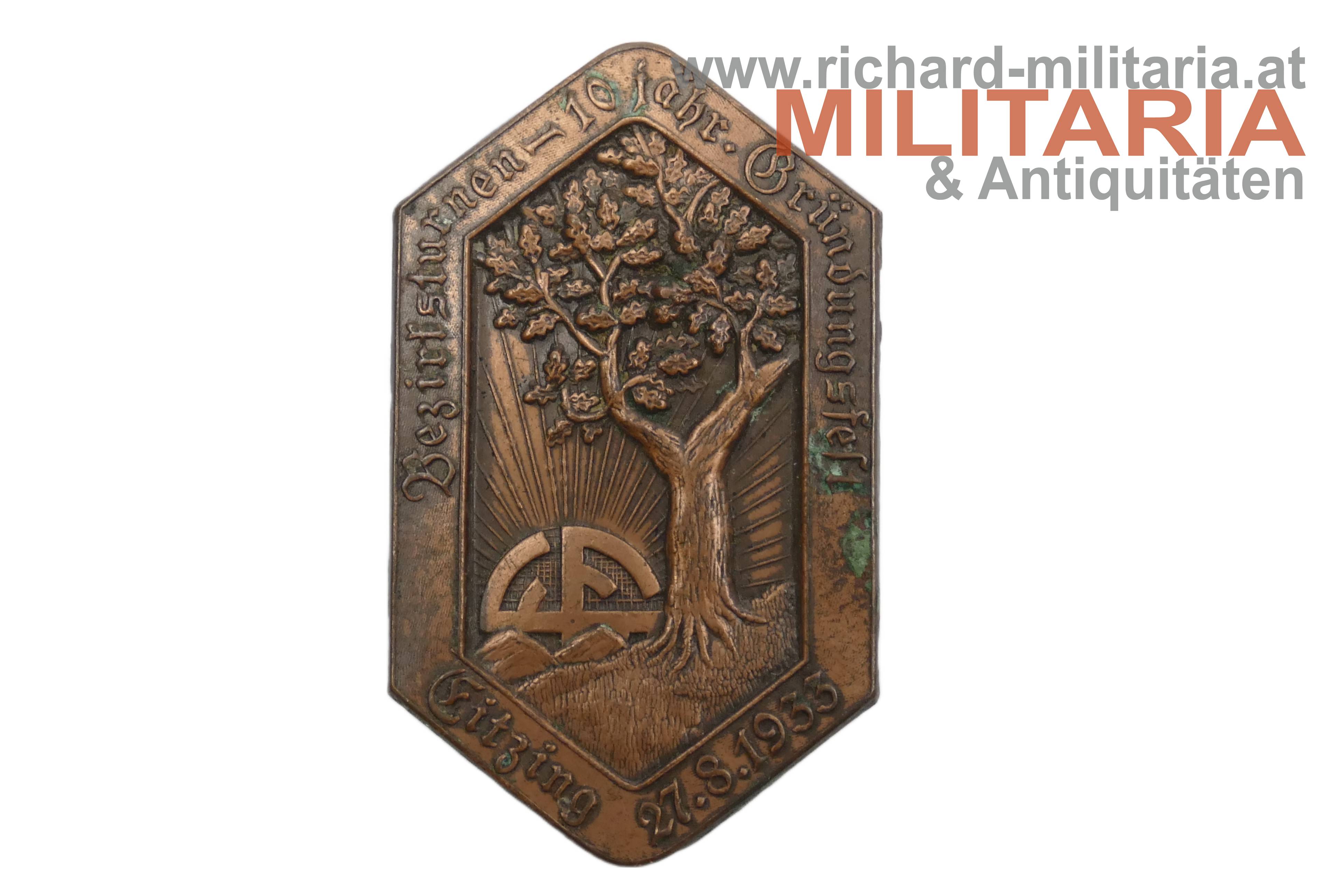 Turnerbund - Bezirksturnen - 10. jähr. Gründungsfest Fitzing 27.8.1935