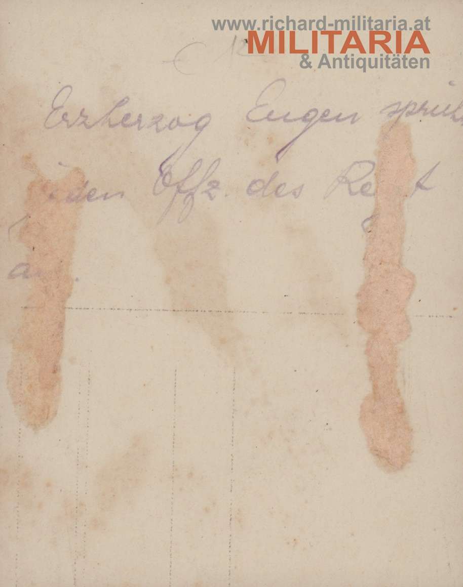 k.u.k. Foto - Erzherzog Eugen im Gespräch mit Offizieren