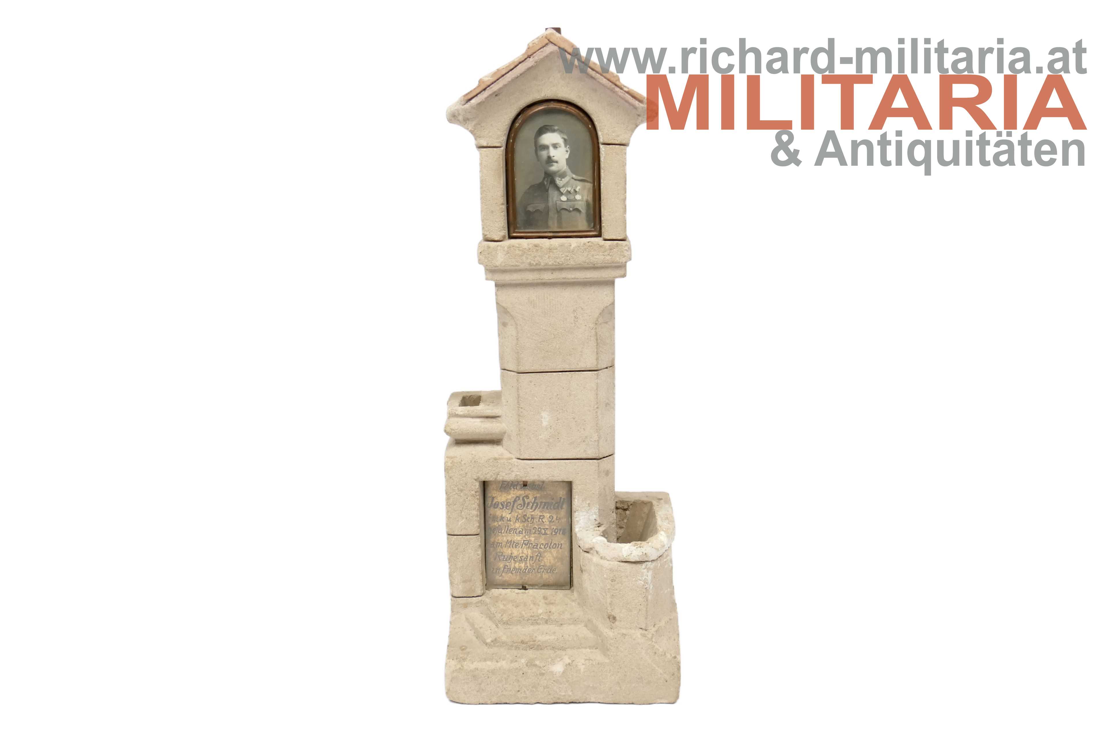 Hausaltar - Feldwebel J. Schmidl - k.u.k. SchR 24 - gefallen Mte Pracolon 29.X.1918