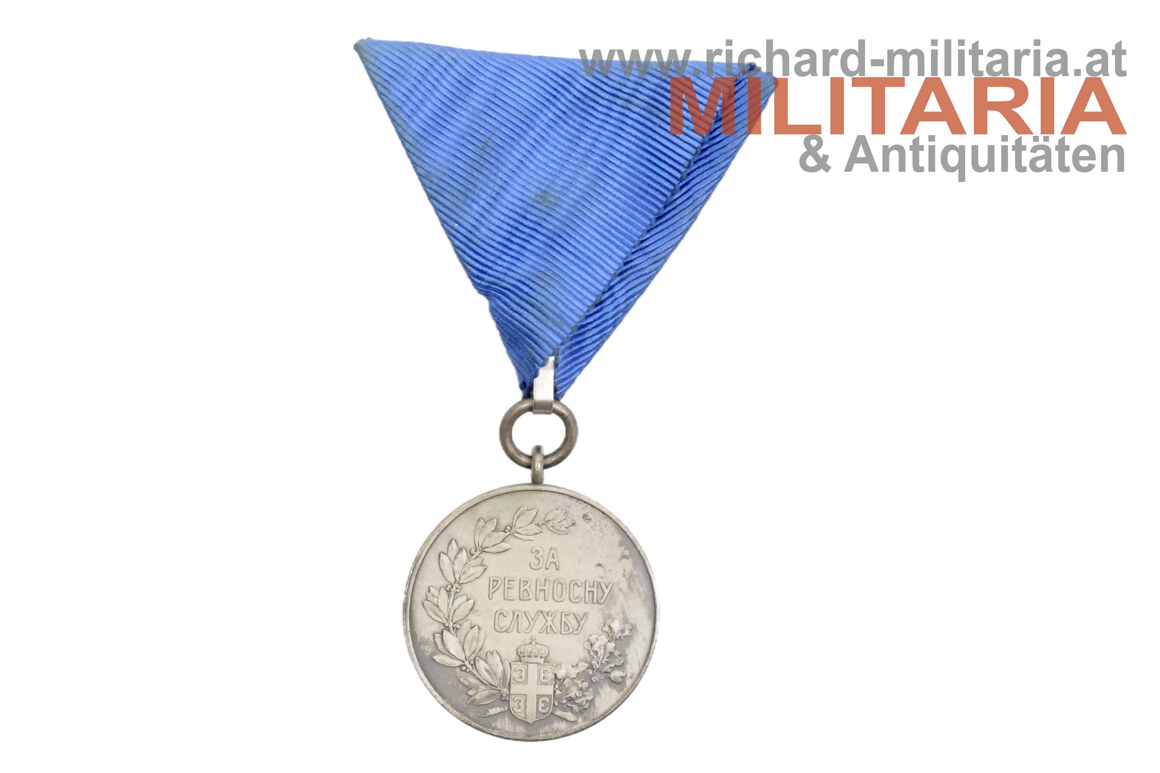 Serbien - Silberne Eifermedaille 1913