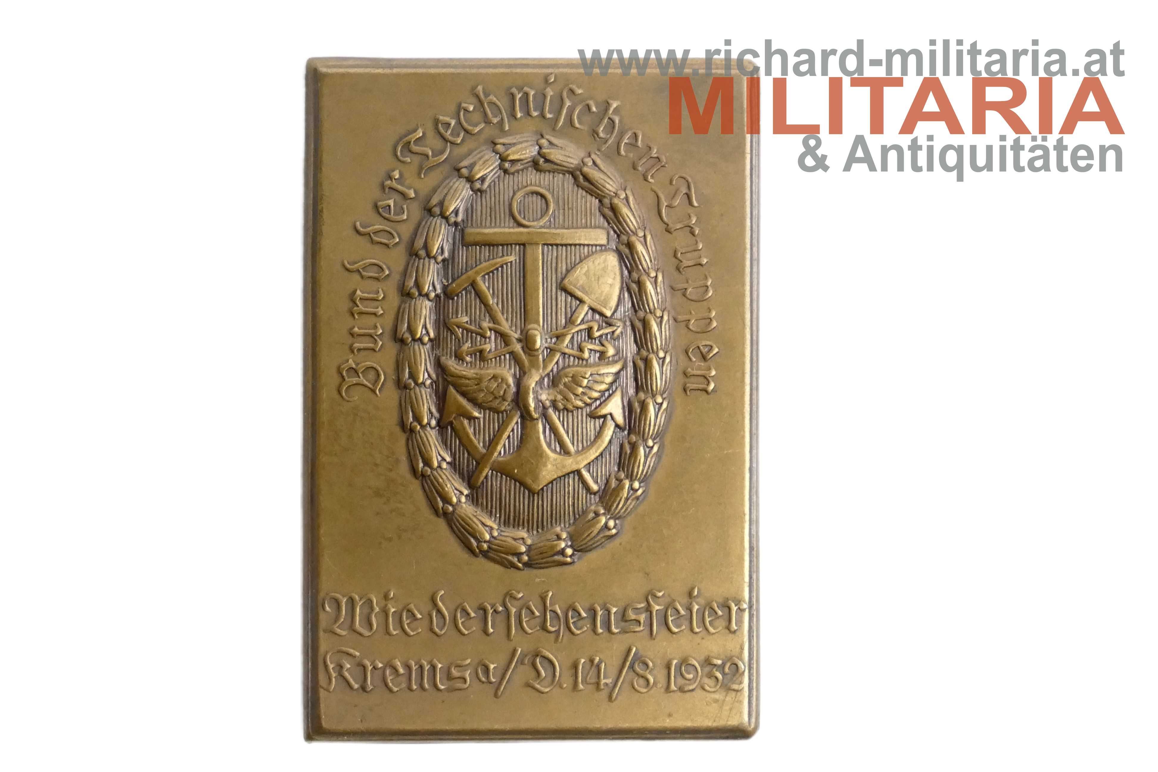 1. Republik - Bund der Technischen Truppen - Wiedersehensfeier Krems a. D. 14./8. 1932