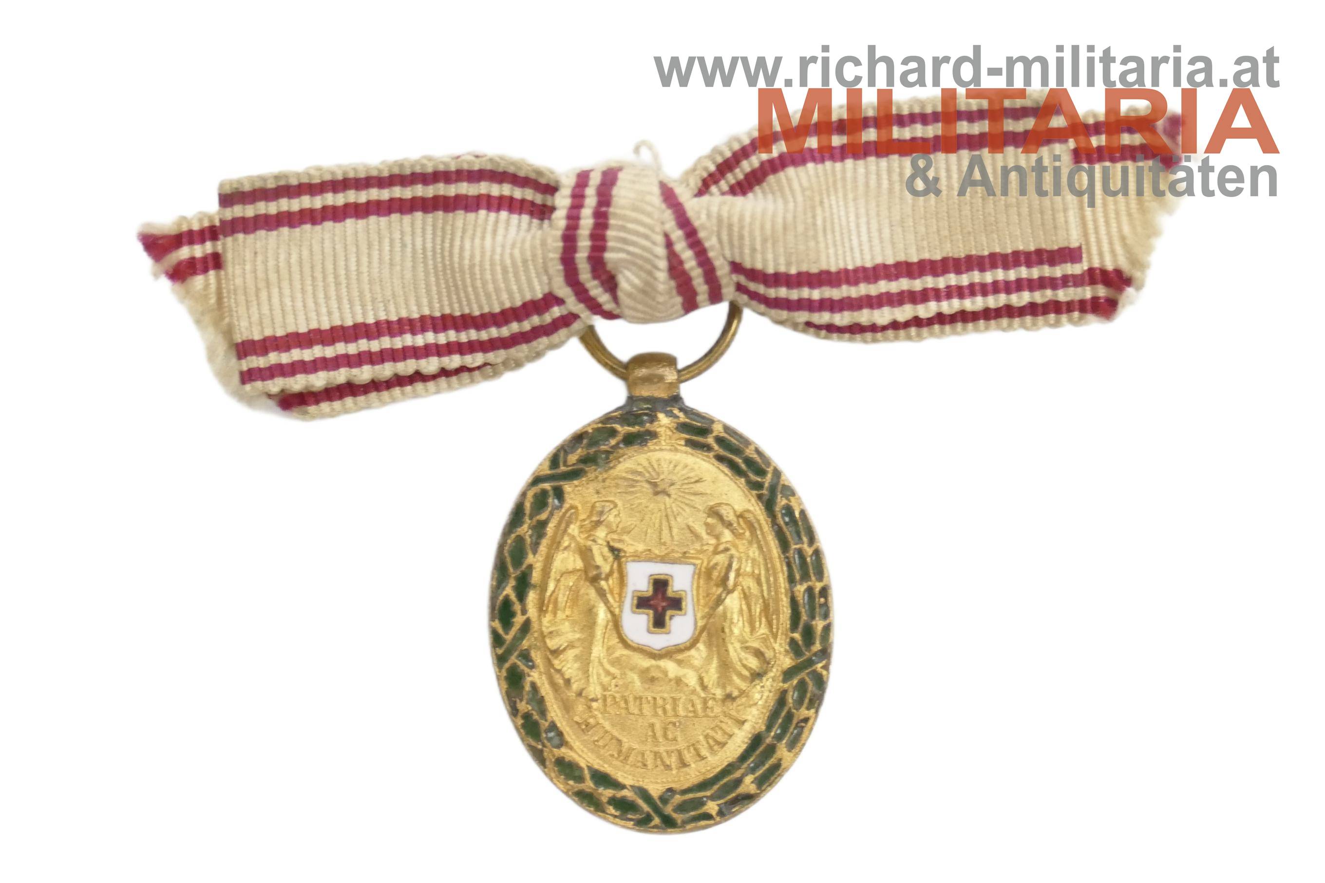 Rotes Kreuz - Bronzene Ehrenmedaille mit KD und Damenmasche - MINIATUR