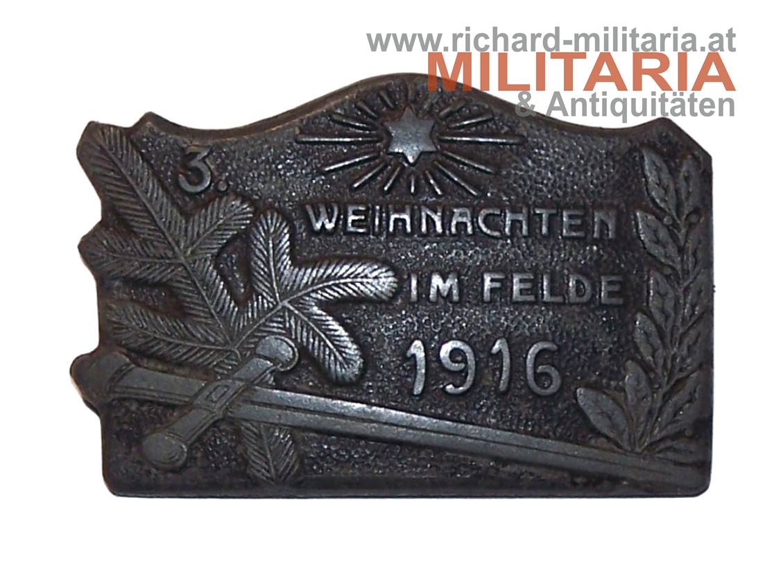 k.u.k. Kappenabzeichen - 3. Weihnachten im Felde 1916