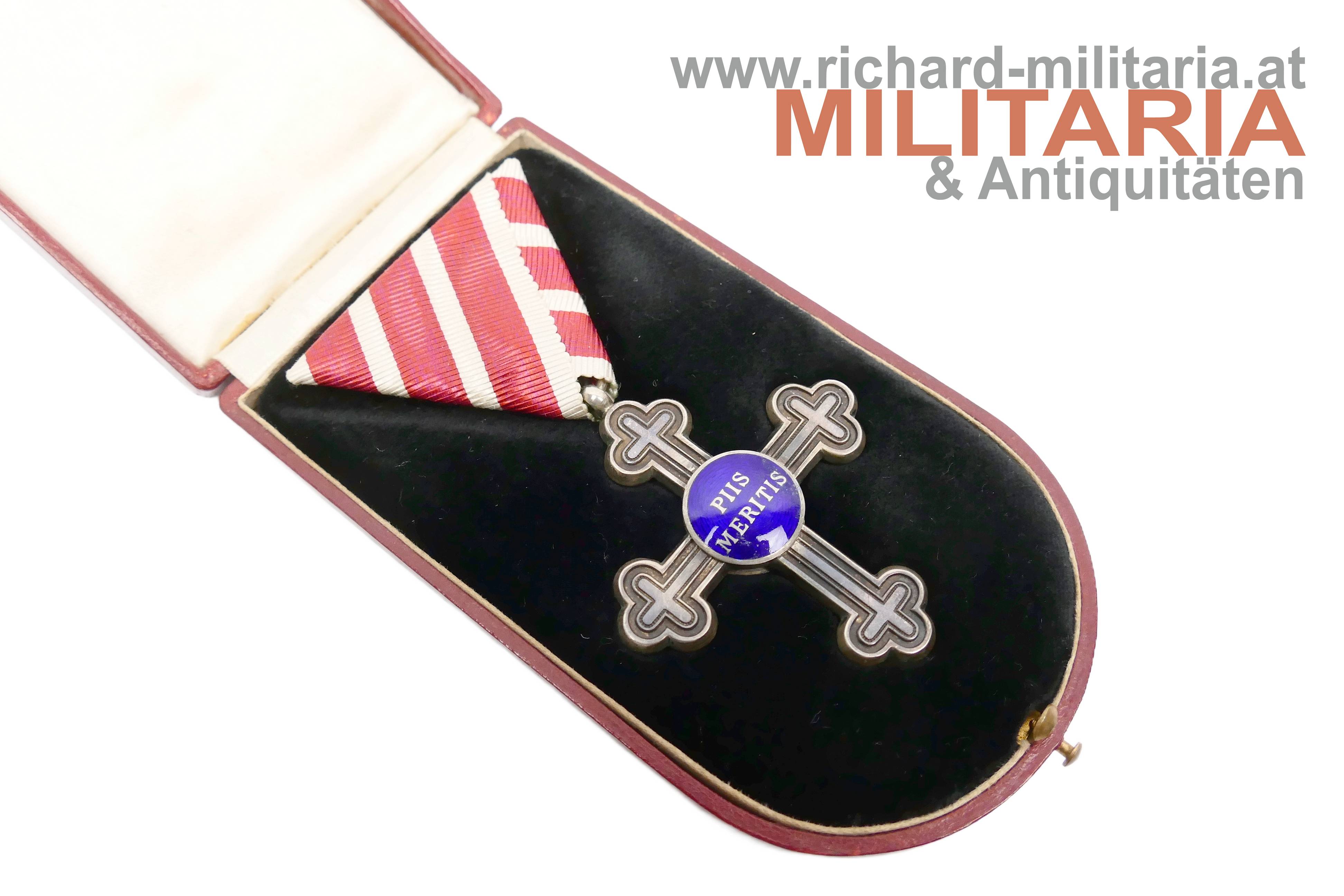 k.u.k. Geistliches Verdienstkreuz "Piis Meritis" 2. Klasse im Etui