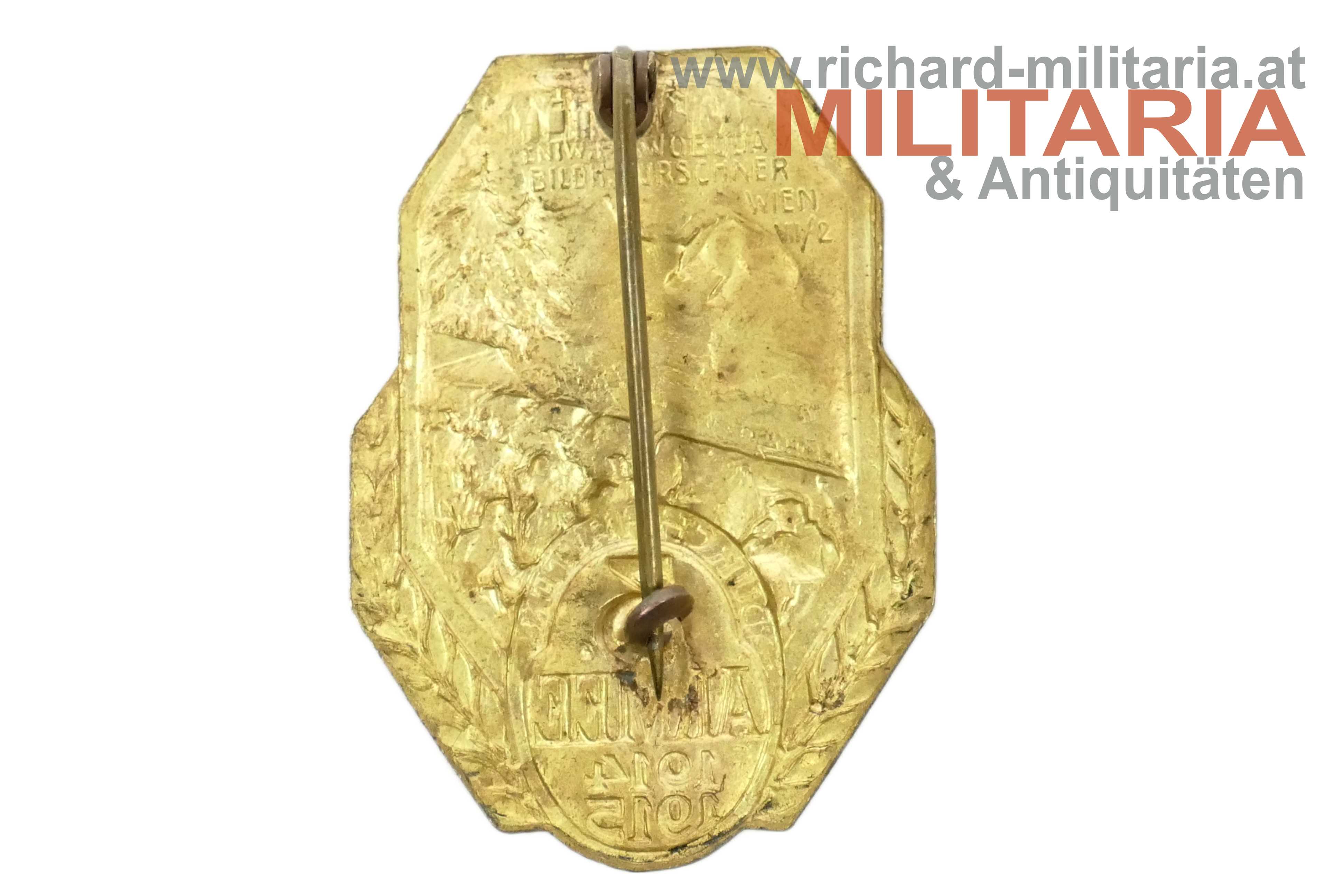 k.u.k. Kappenabzeichen - 3. Armee - Durchhalten Karpathen - 1914-1915