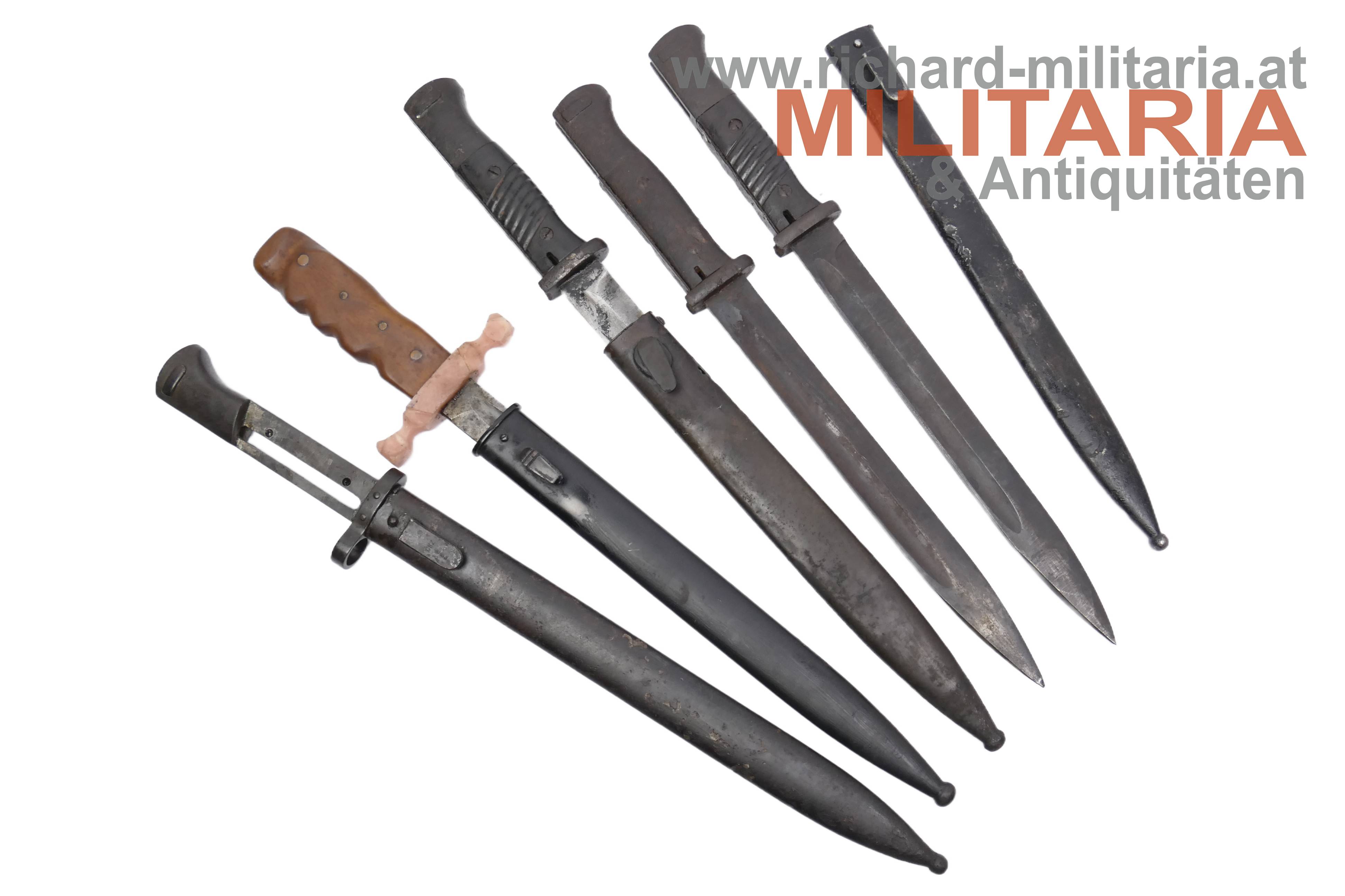 Konvolut 5 Bajonette