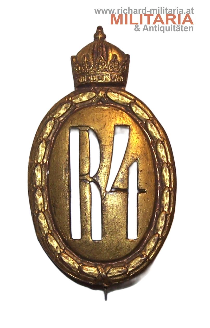 k.u.k. Kappenabzeichen - R4 - Reitendes Schützenregiment Nr. 4