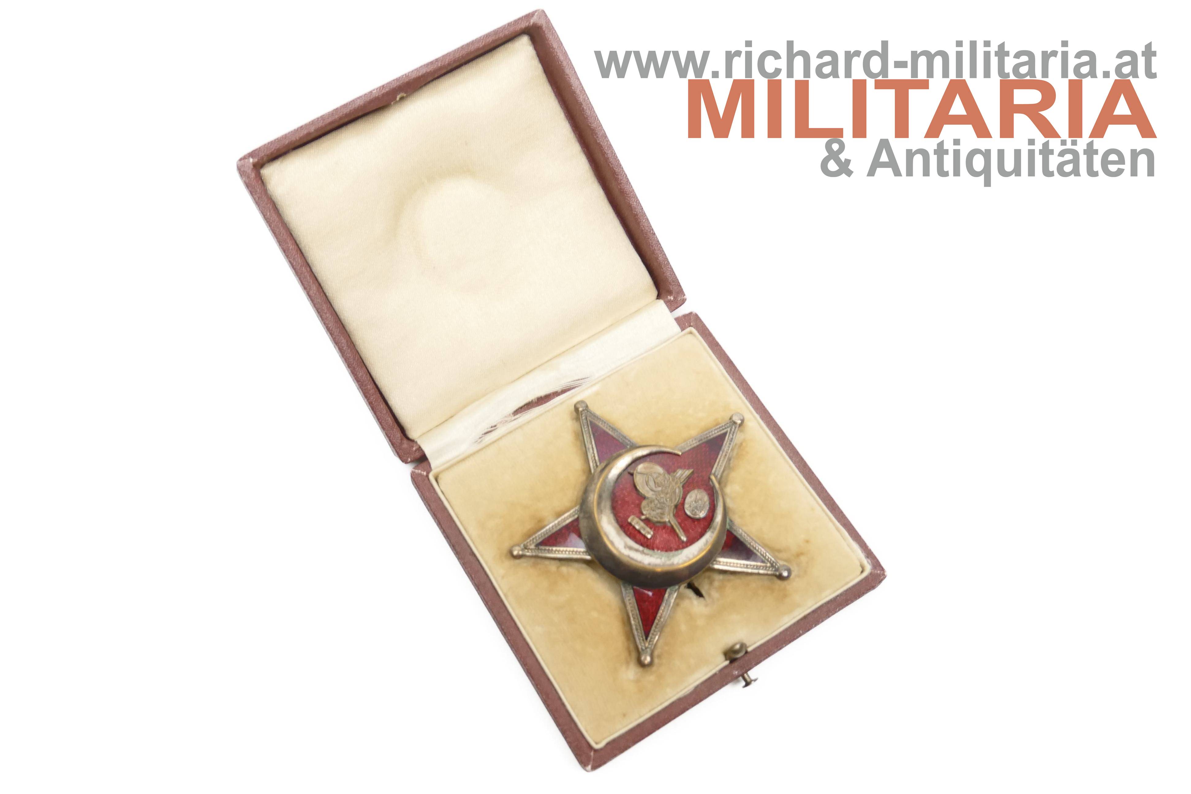Osmanisches Reich - Eiserner Halbmond "Stern von Gallipoli" mit Etui