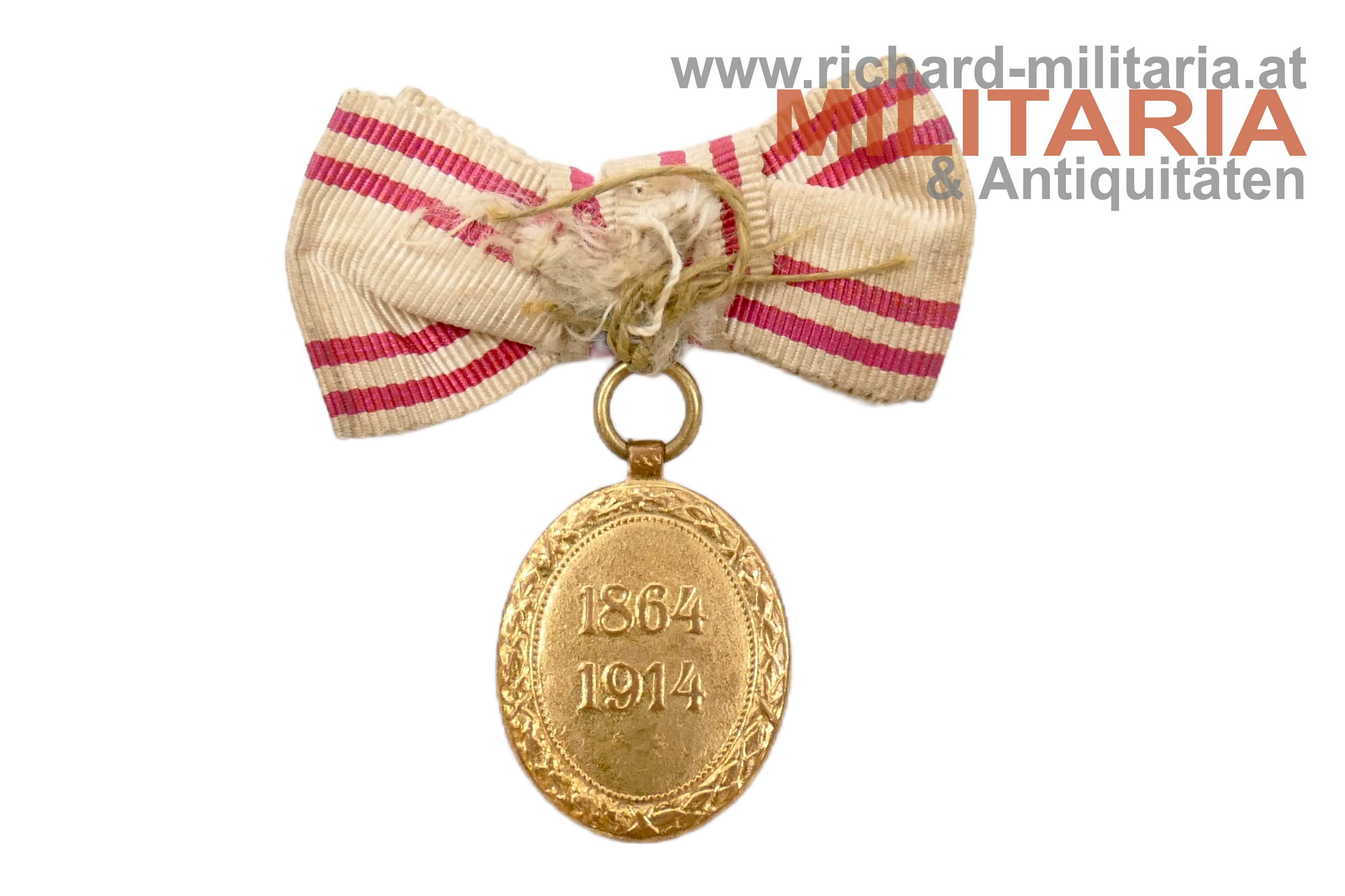 Rotes Kreuz - Bronzene Ehrenmedaille mit KD & Damenmasche - MINIATUR