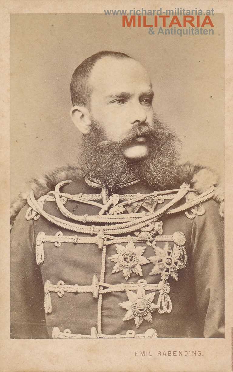 k.u.k. Hartkartonfoto - Kaiser Franz Joseph