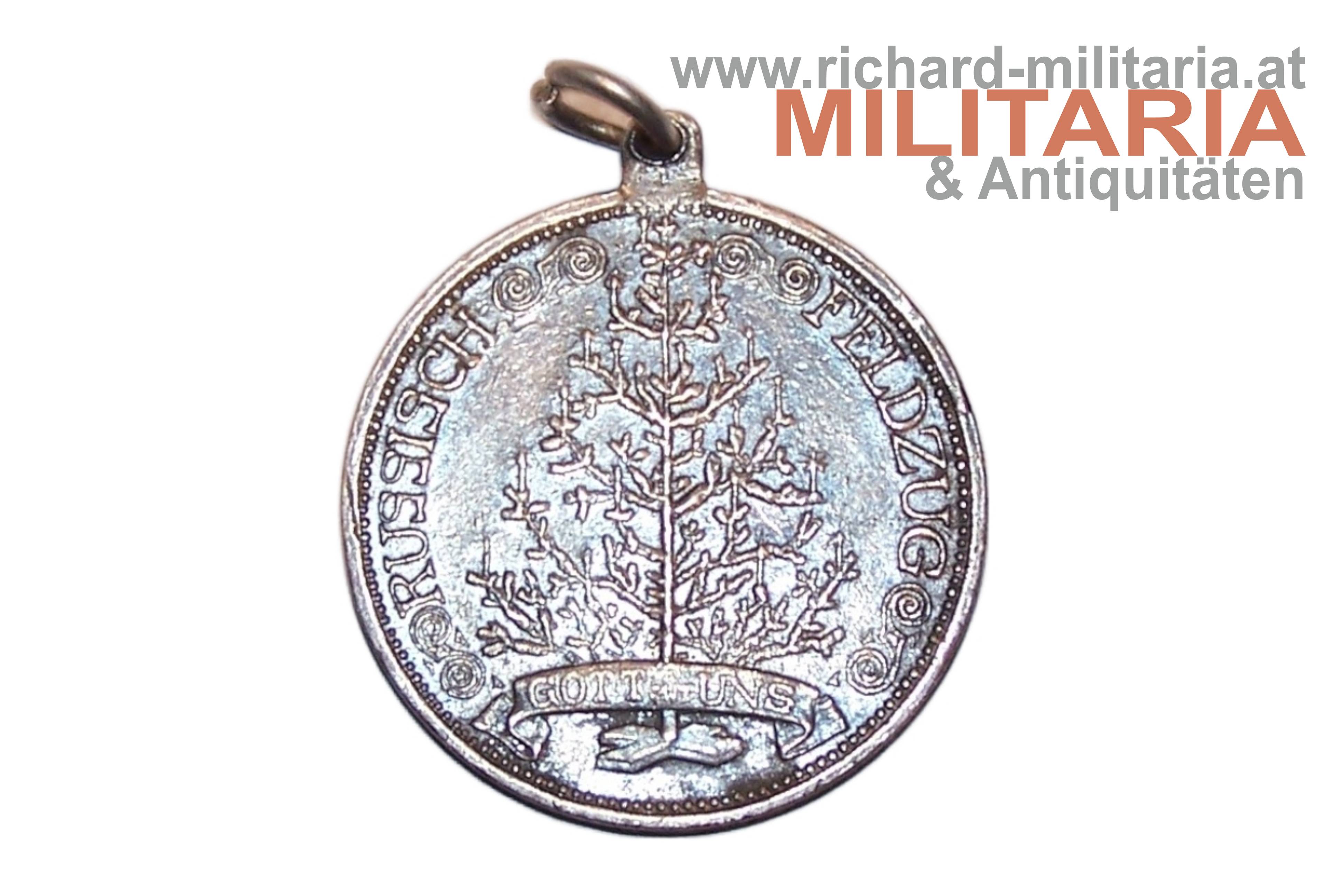 k.u.k. patr. Anhänger - Weihnachten 1914 19. ITD. - Russisch Feldzug - SILBER