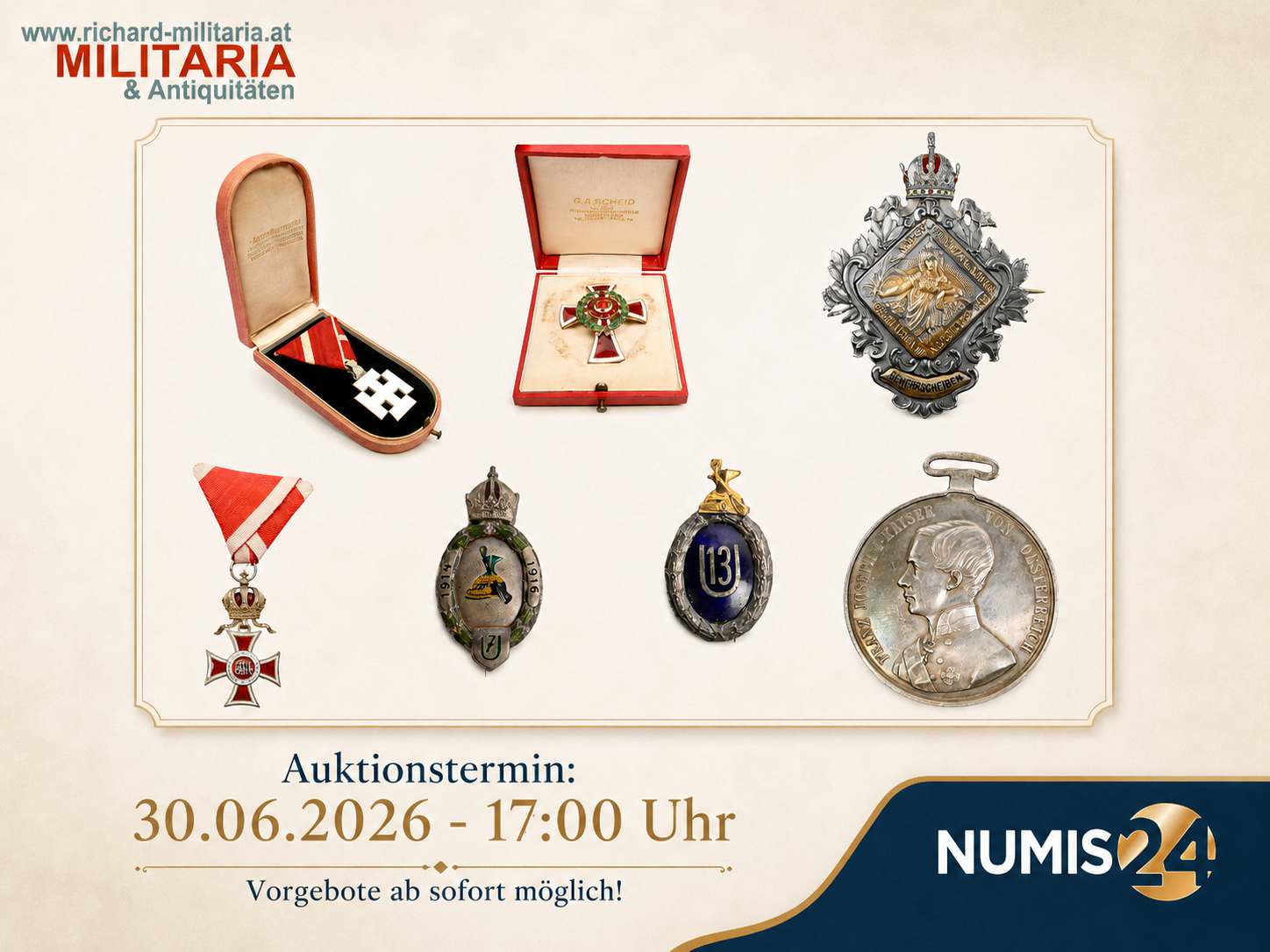 4. E-Live Auktion auf Numis24 - Vorgebote ab sofort möglich!