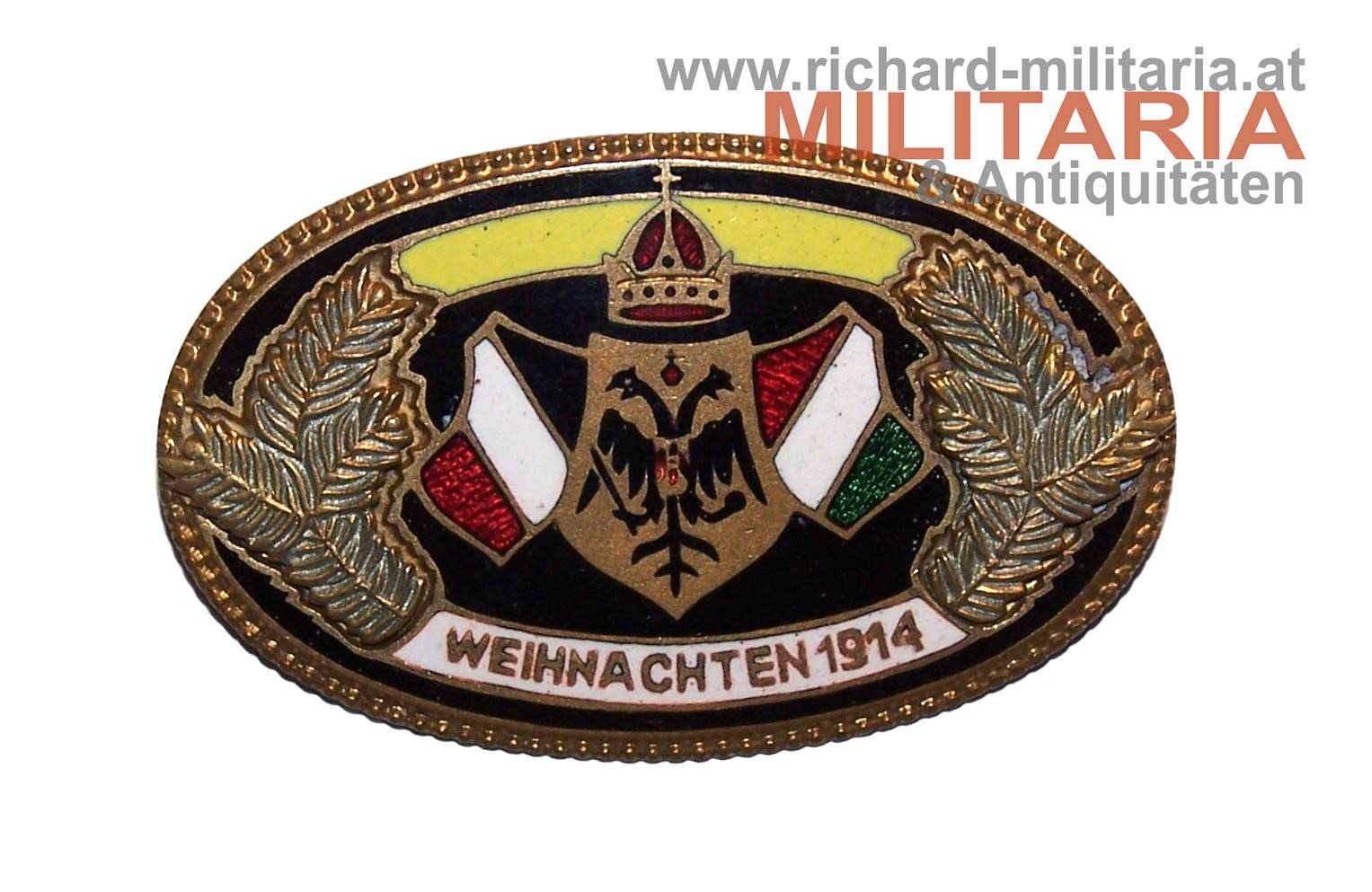 k.u.k. Kappenabzeichen - Weihnachten 1914