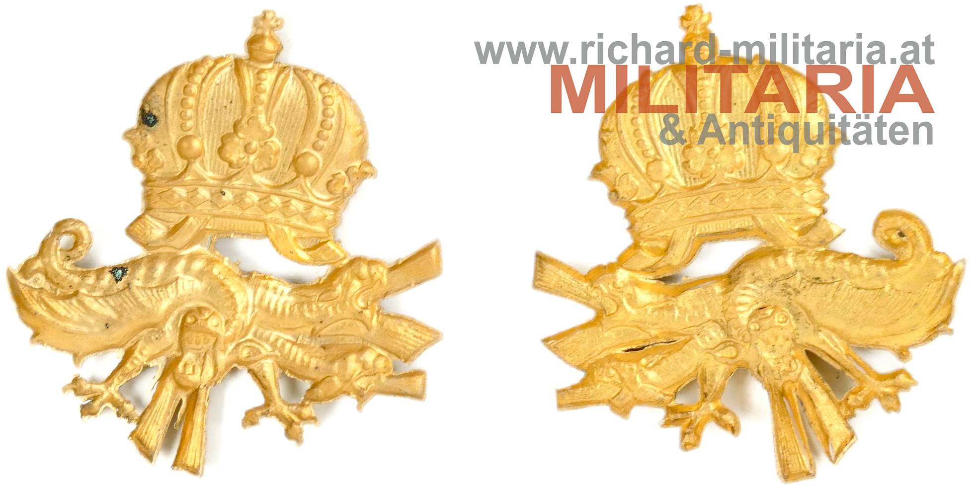 k.u.k. Kragenspiegelauflagen - MG Truppe Offizier 