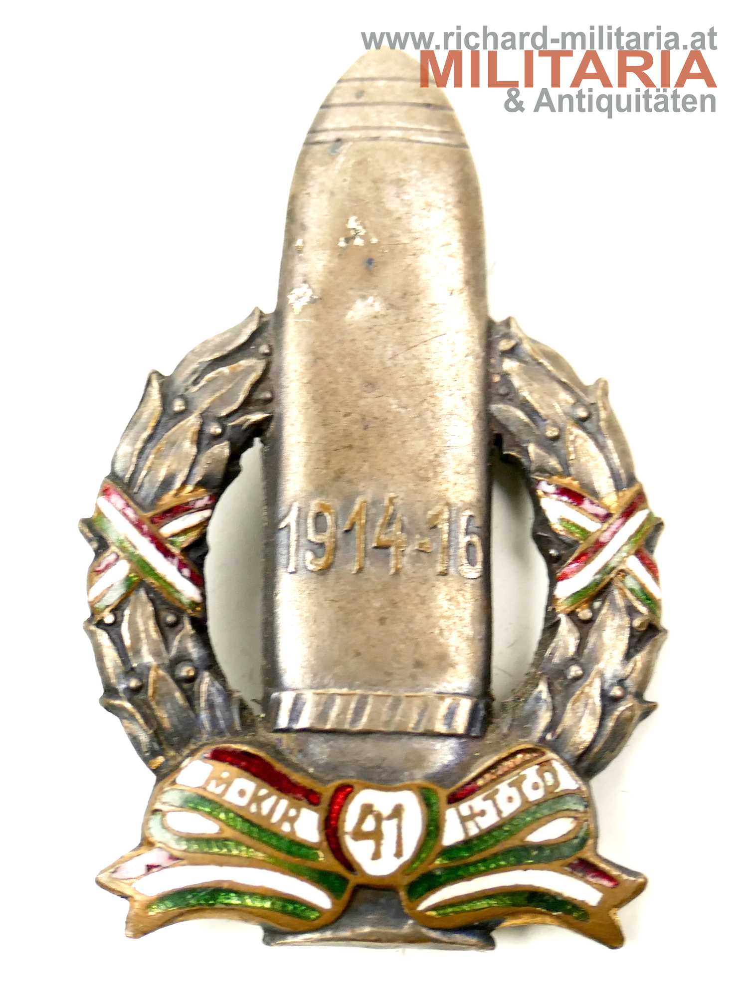 k.u.k. Kappenabzeichen Honvèd Feldhaubitz-Division 41