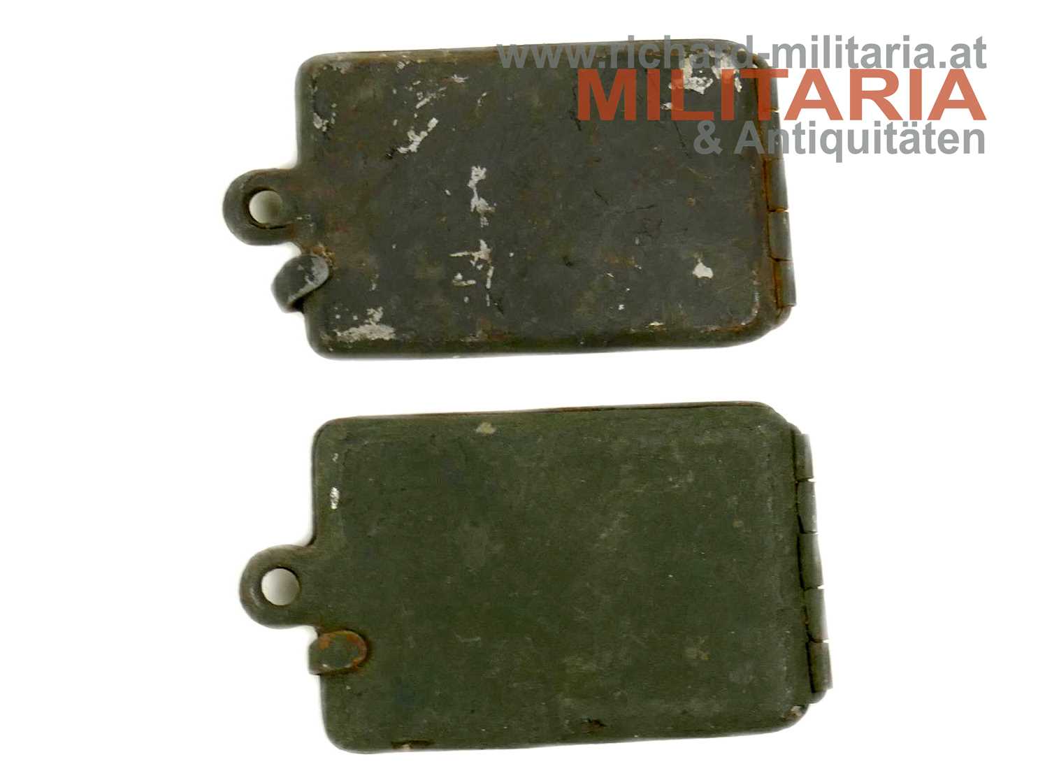 k.u.k. Legitimationskapseln - feldgrau lackiert - Depotbestand 