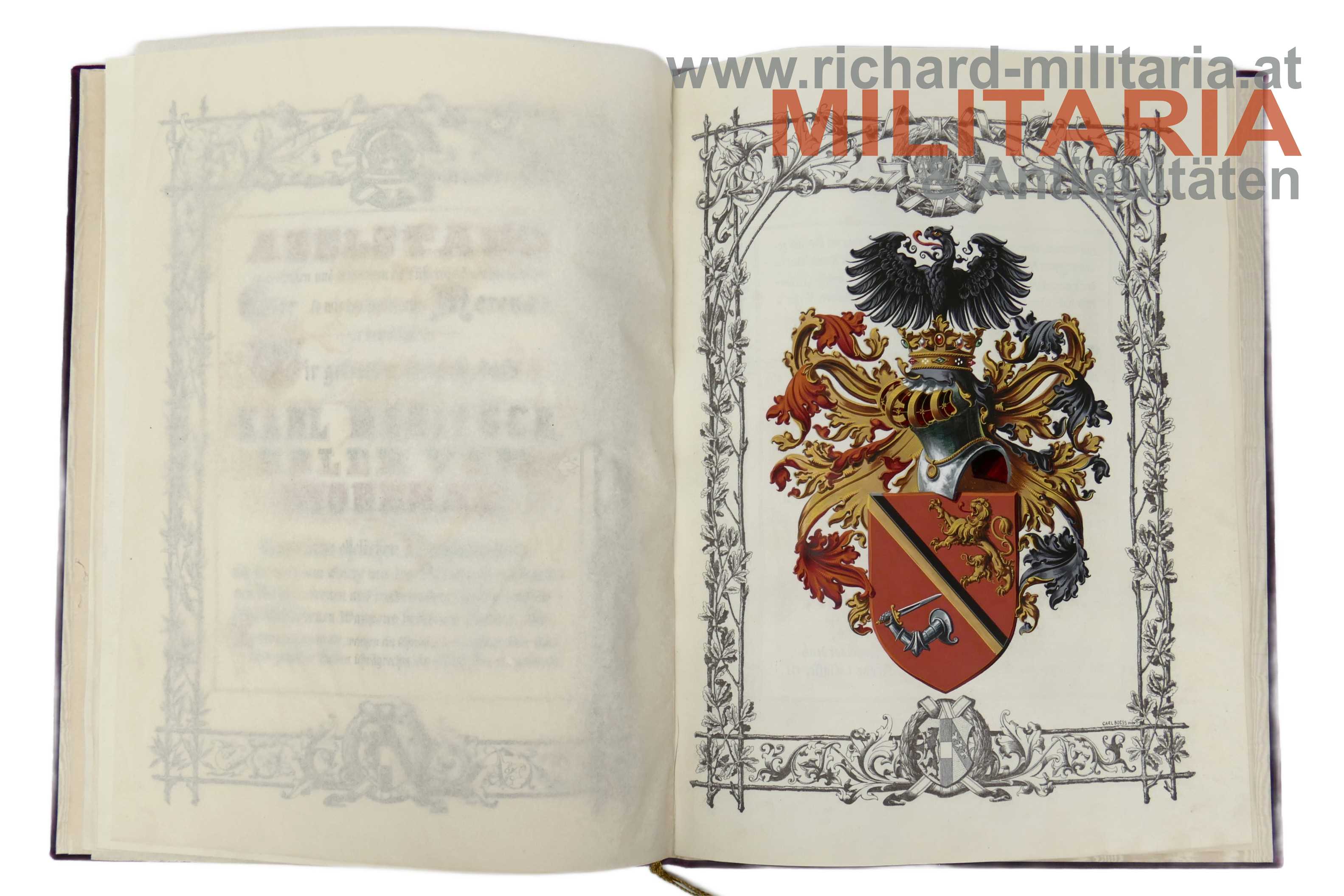 k.u.k. Adelsdiplom - Major Carl Moritsch Edler von Morenau - IR 84 - 1895
