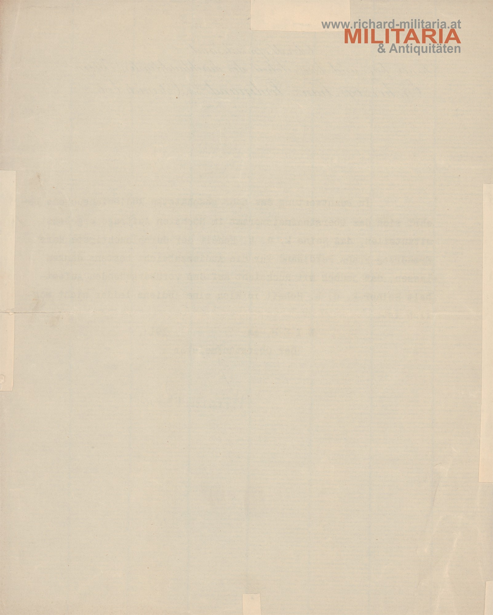 Brief - Ablehnung eines Audienzansuchens bei Erzherzog Franz Ferdinand / Obersthofmeisteramt