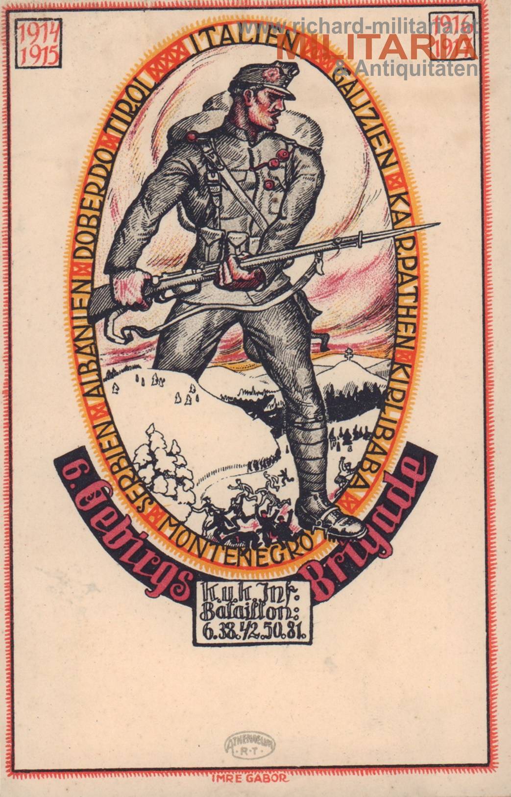 PK - k.u.k. 6. Gebirgs-Brigade - k.u.k. Inf. Bataillone 6. 38. 42. 50. 81.