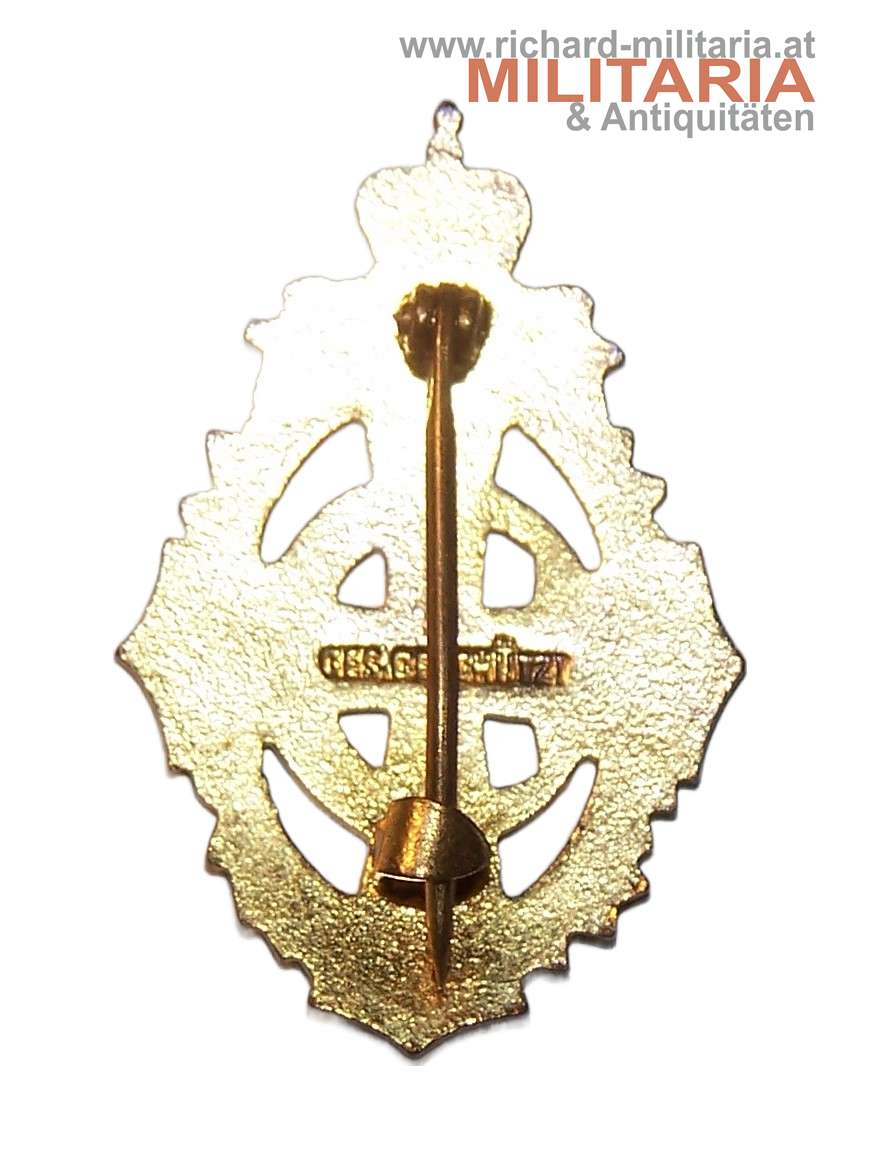 k.u.k. Kappenabzeichen Türkisches Rotes Kreuz mit österreichischer Kaiserkrone 1915