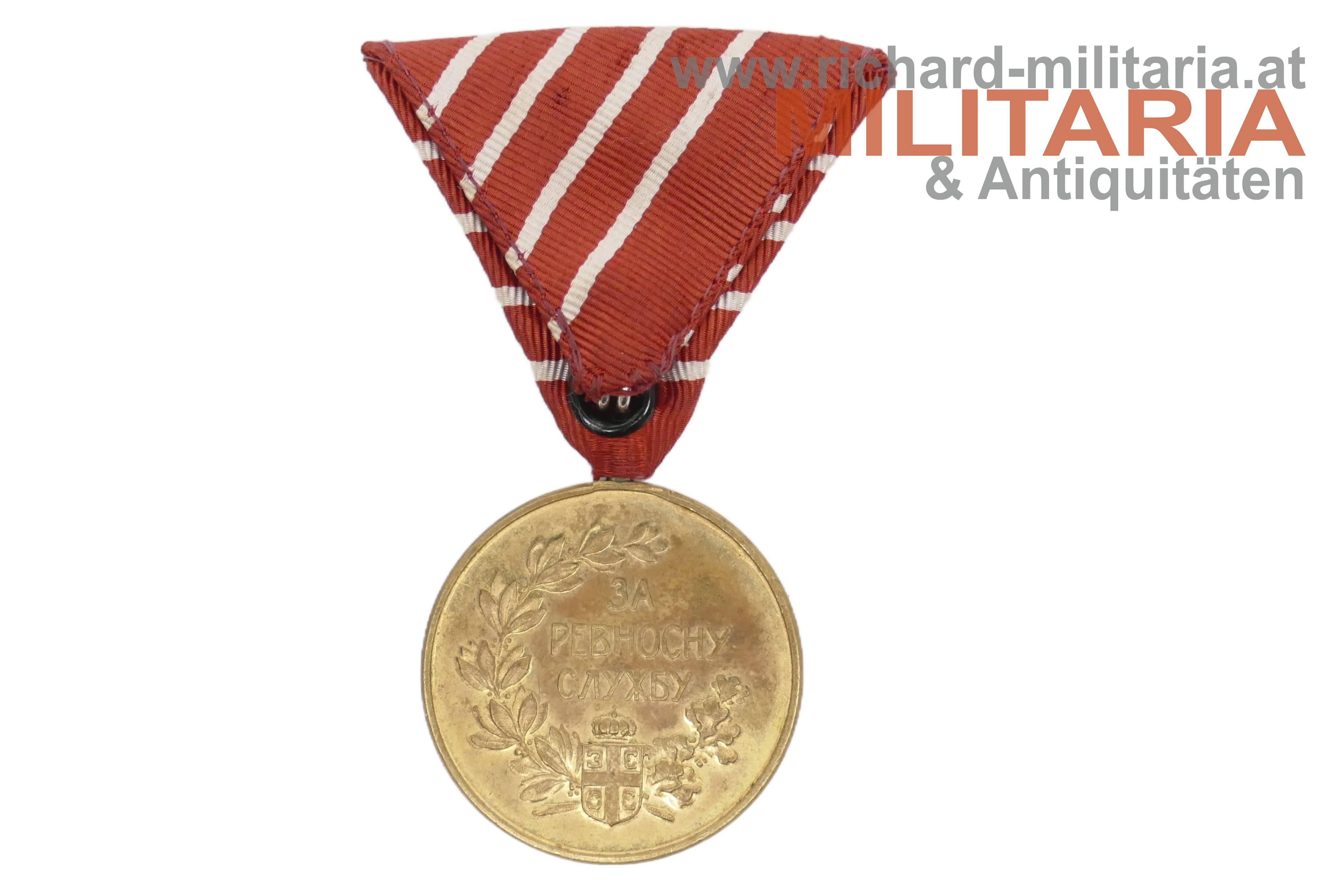 Serbien - Goldene Eifer-Medaille 1913