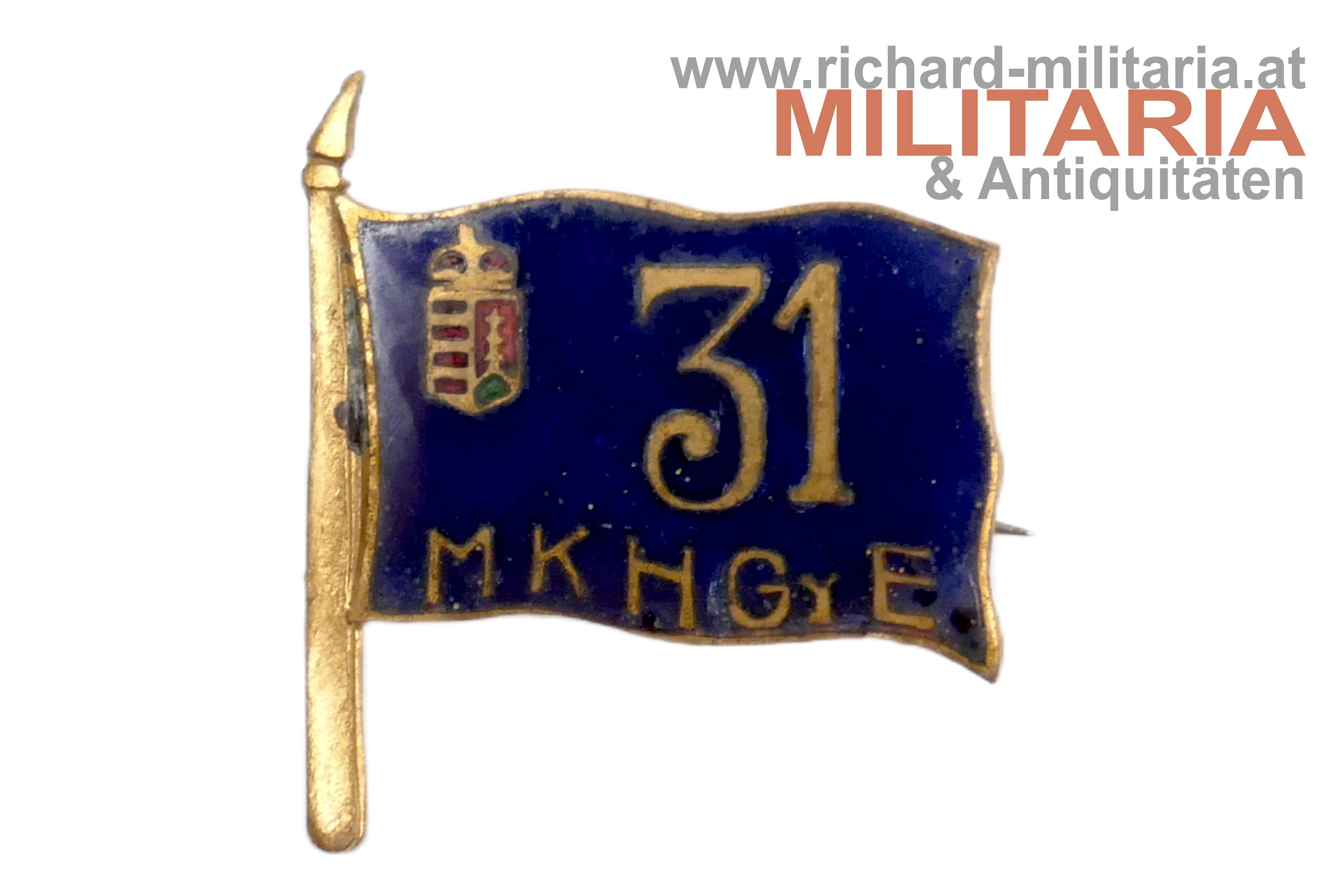 k.u. Kappenabzeichen - Honvéd Infanterie-Regiment Nr. 31 Veszprémi