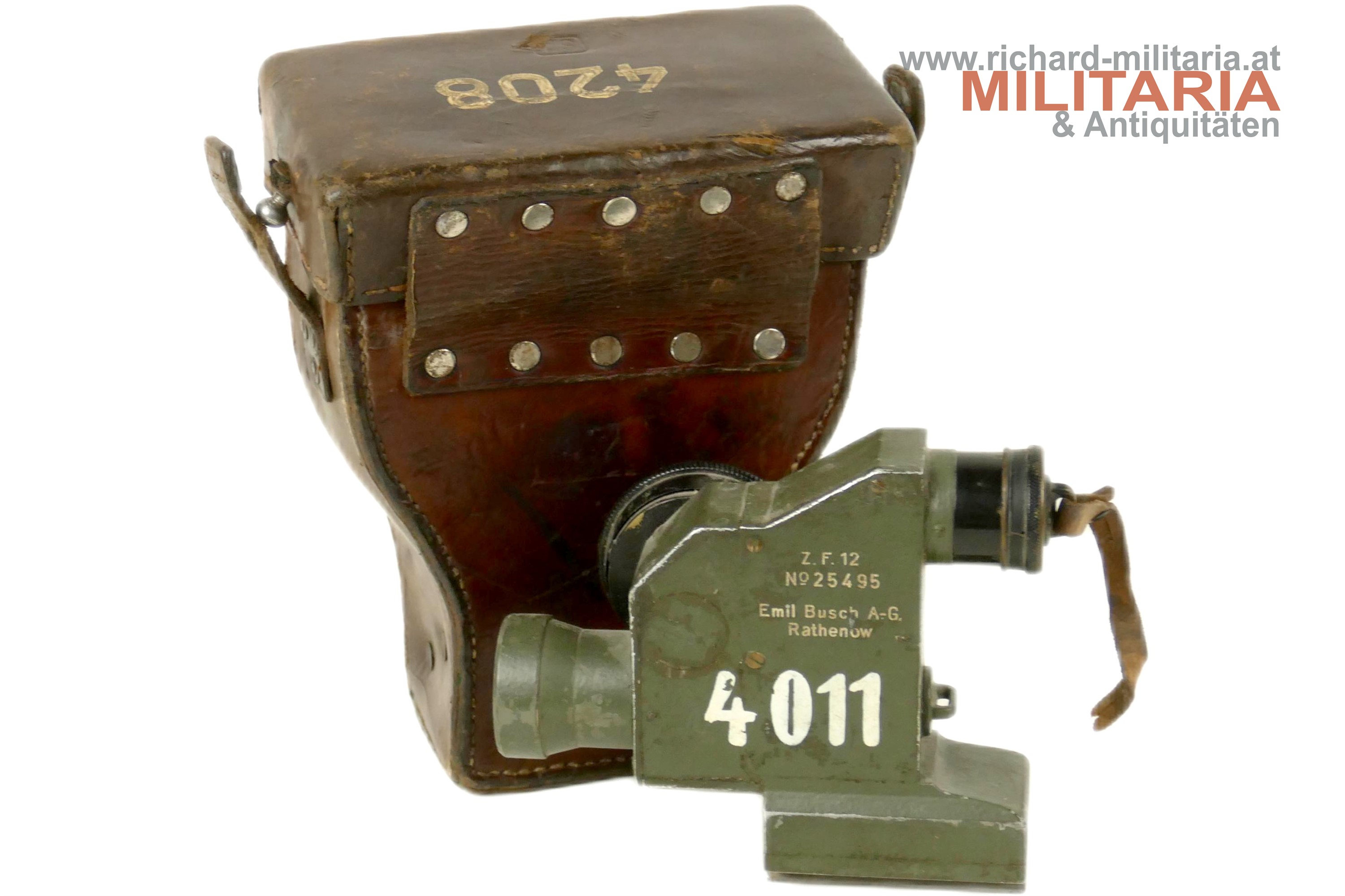 Deutsches Kaiserreich - Zielfernrohr 12 mit Köcher zum MG08