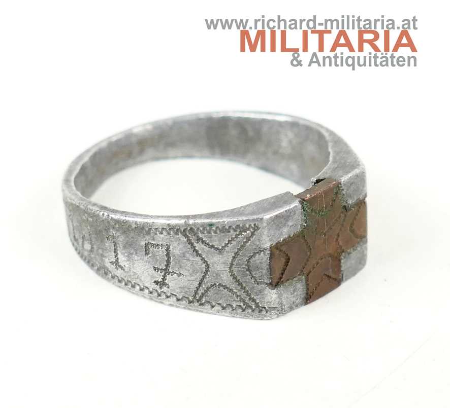 Patriotischer Ring mit Gravur 1914-15-1917