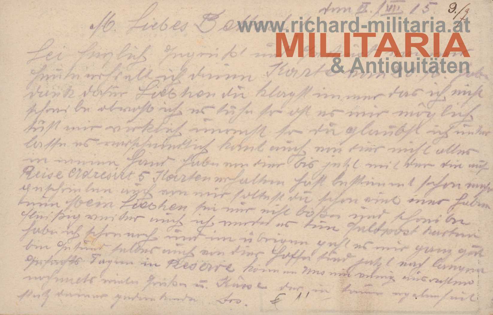 k.u.k. Feldpostkarte  - Marine-Kommandant Admiral Anton Haus - IR7