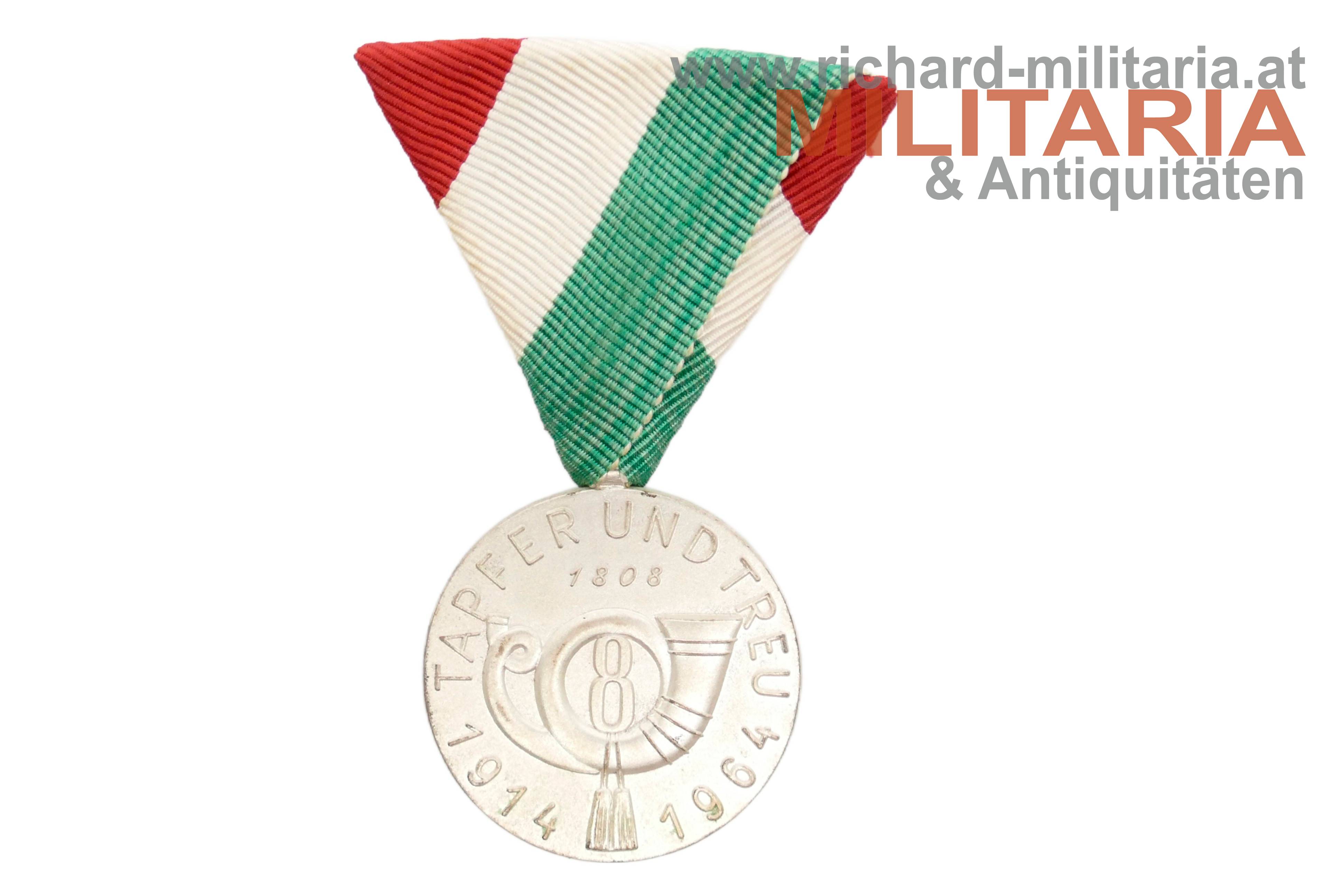 Medaille - Traditionsverband der 8er-Jäger 1914-1964 in Silber
