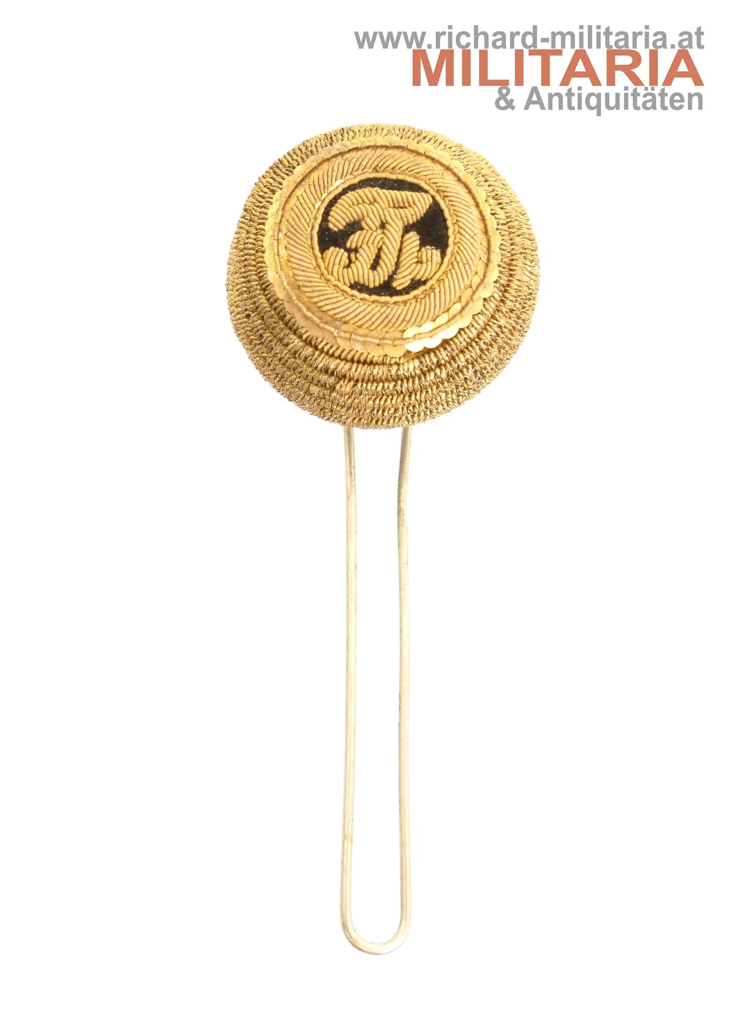 k.u.k. Tschako Kokarde Offizier - FJI mit Wachstuchüberzug