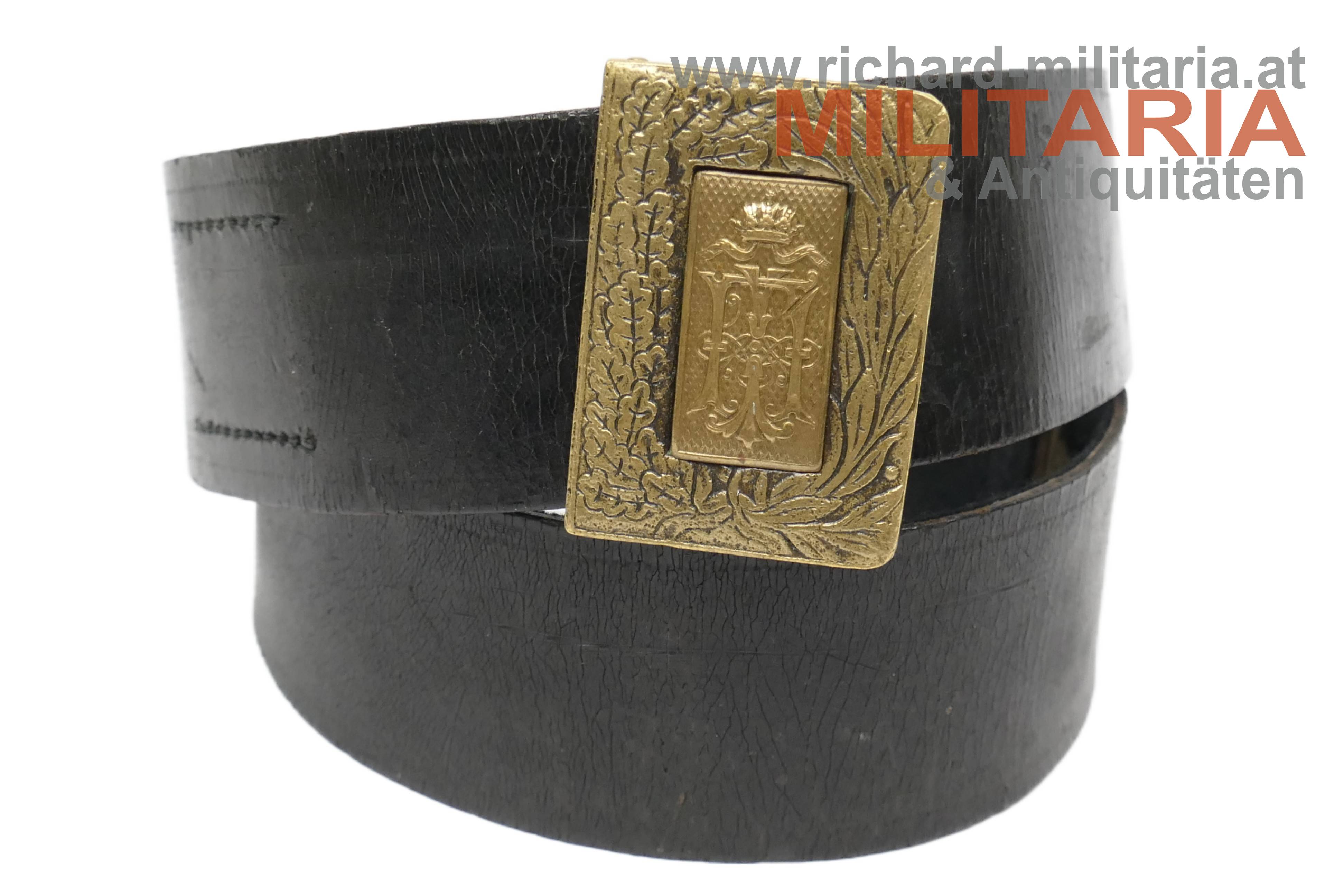k.u.k. schwarzer Offiziers-Leibriemen - FJ1-Ausführung