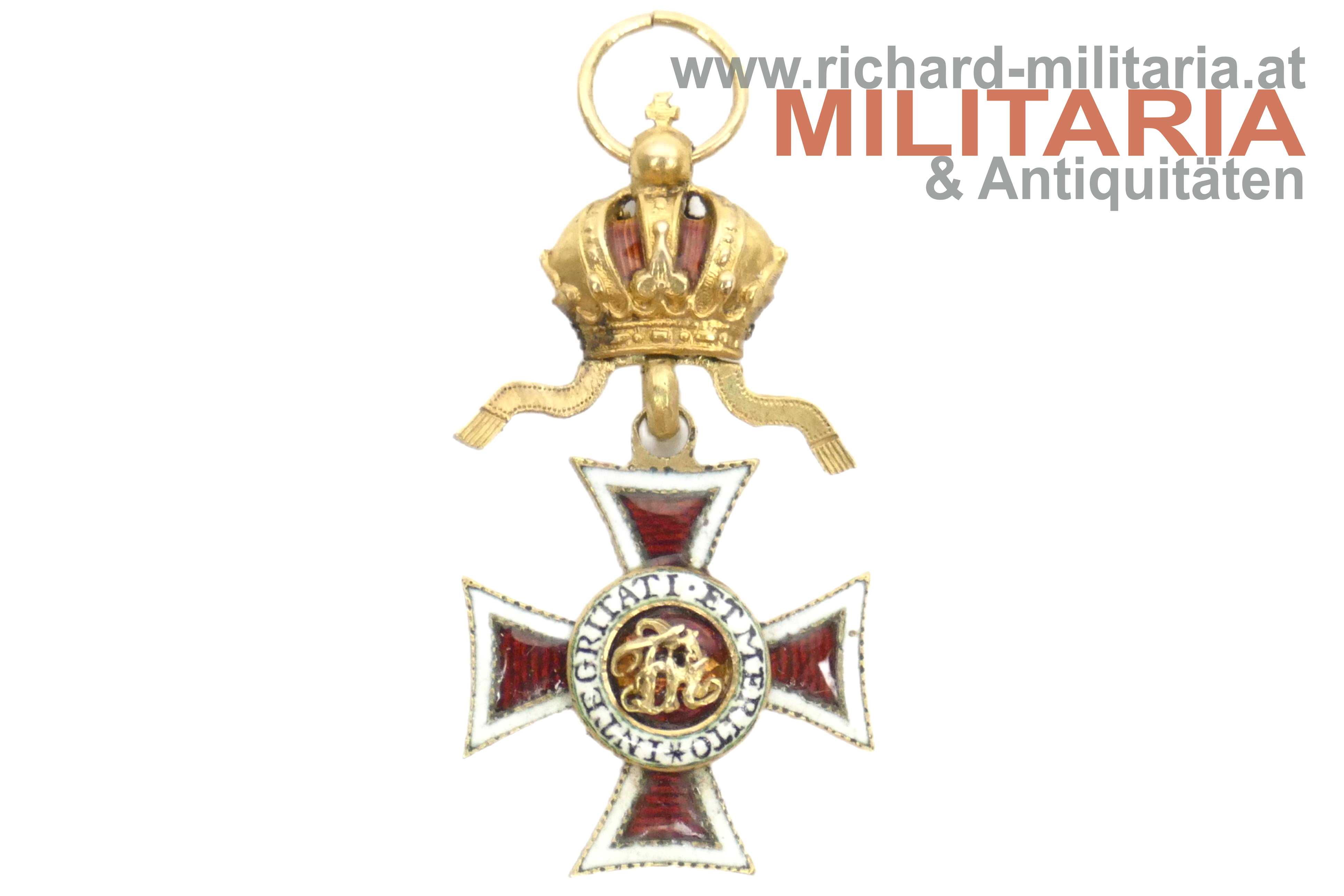 österr. kaiserl. Leopold-Orden - MINIATUR - GOLD - um 1860