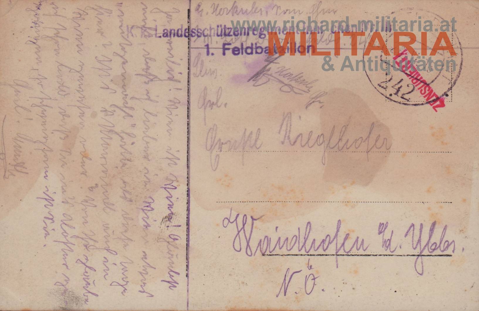 k.k. Foto - Versorgung eines Verwundeten - Landesschützen Reg. III